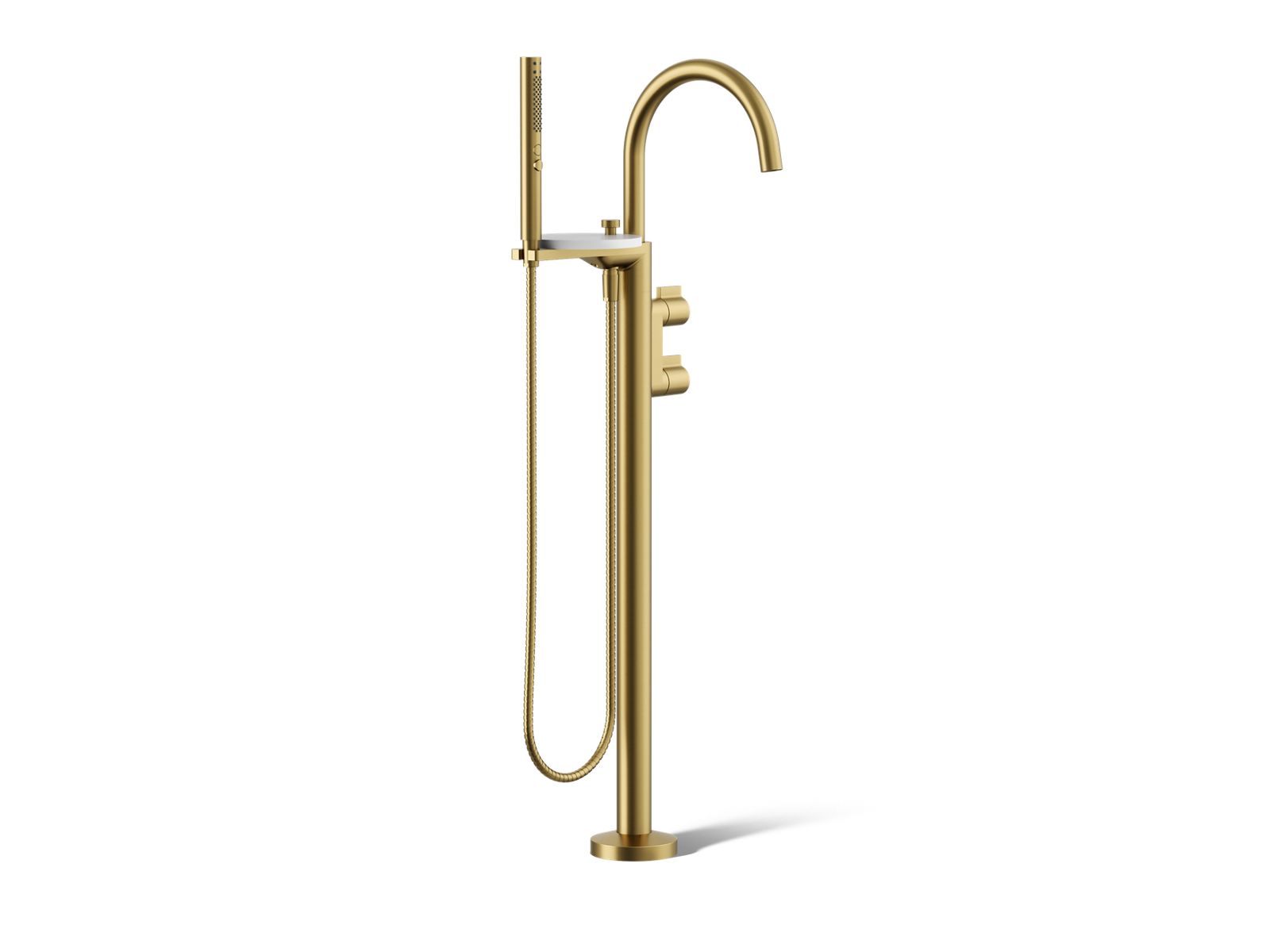 29485-components-floor-mount-bath-filler-trim-with-lever-handles-and-handshower-2.jpg Components® Floor-mount bath filler trim with lever handles and handshower
