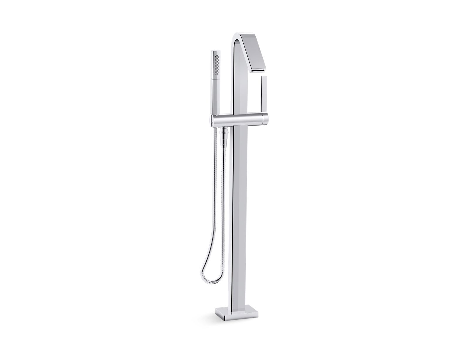 Loure® Floor-mount bath filler trim with handshower