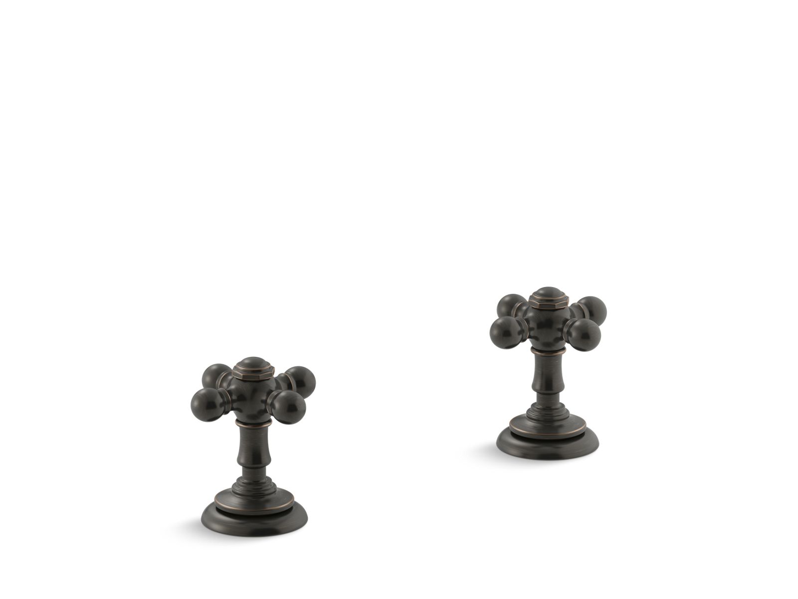 Artifacts® Deck-mount bath faucet handle trim with Cross design