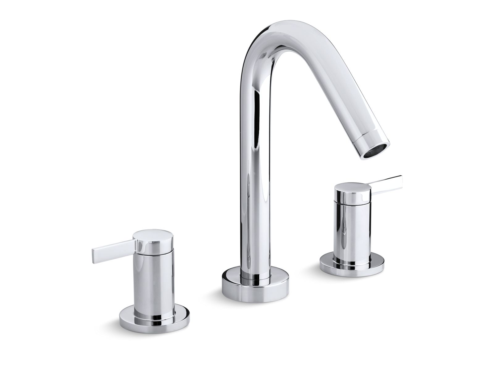Stillness® Deck-mount bath faucet trim for high-flow valve with lever handles, valve not included