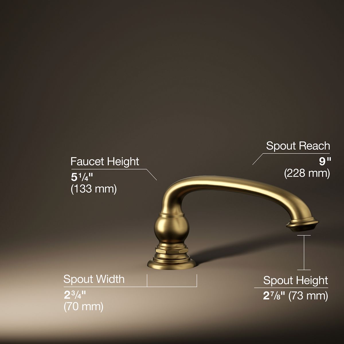 29784-artifacts-deck-mount-bath-spout-with-arc-design-21.jpg Artifacts® Deck-mount bath spout with Arc design
