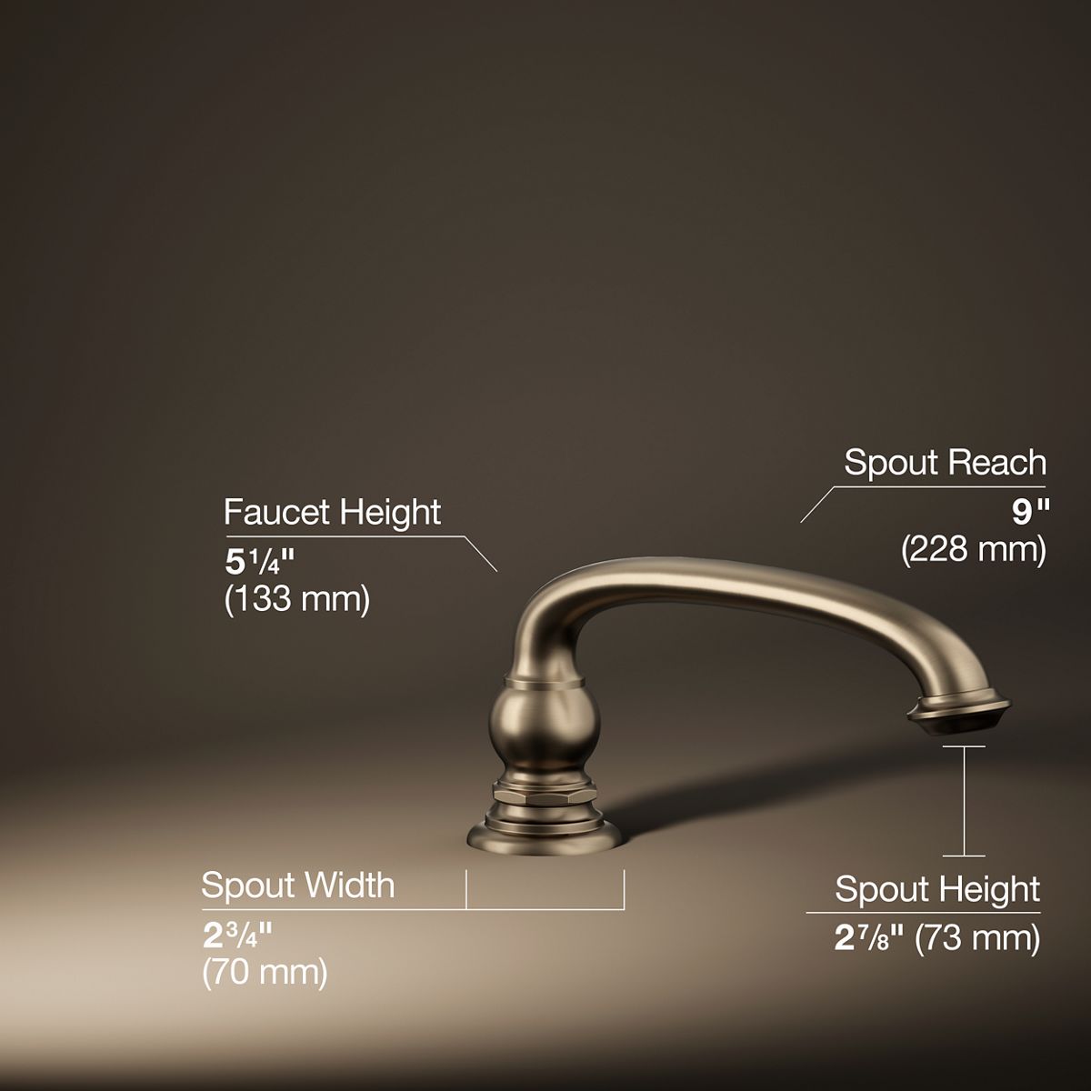 29784-artifacts-deck-mount-bath-spout-with-arc-design-22.jpg Artifacts® Deck-mount bath spout with Arc design