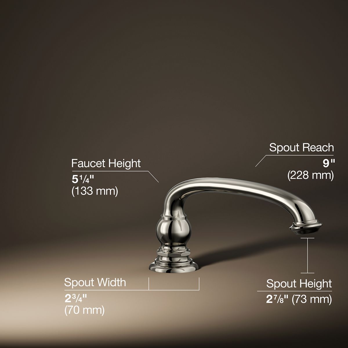 29784-artifacts-deck-mount-bath-spout-with-arc-design-23.jpg Artifacts® Deck-mount bath spout with Arc design