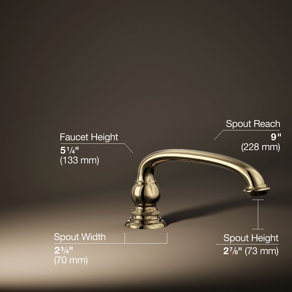 29784-artifacts-deck-mount-bath-spout-with-arc-design-25.jpg Artifacts® Deck-mount bath spout with Arc design