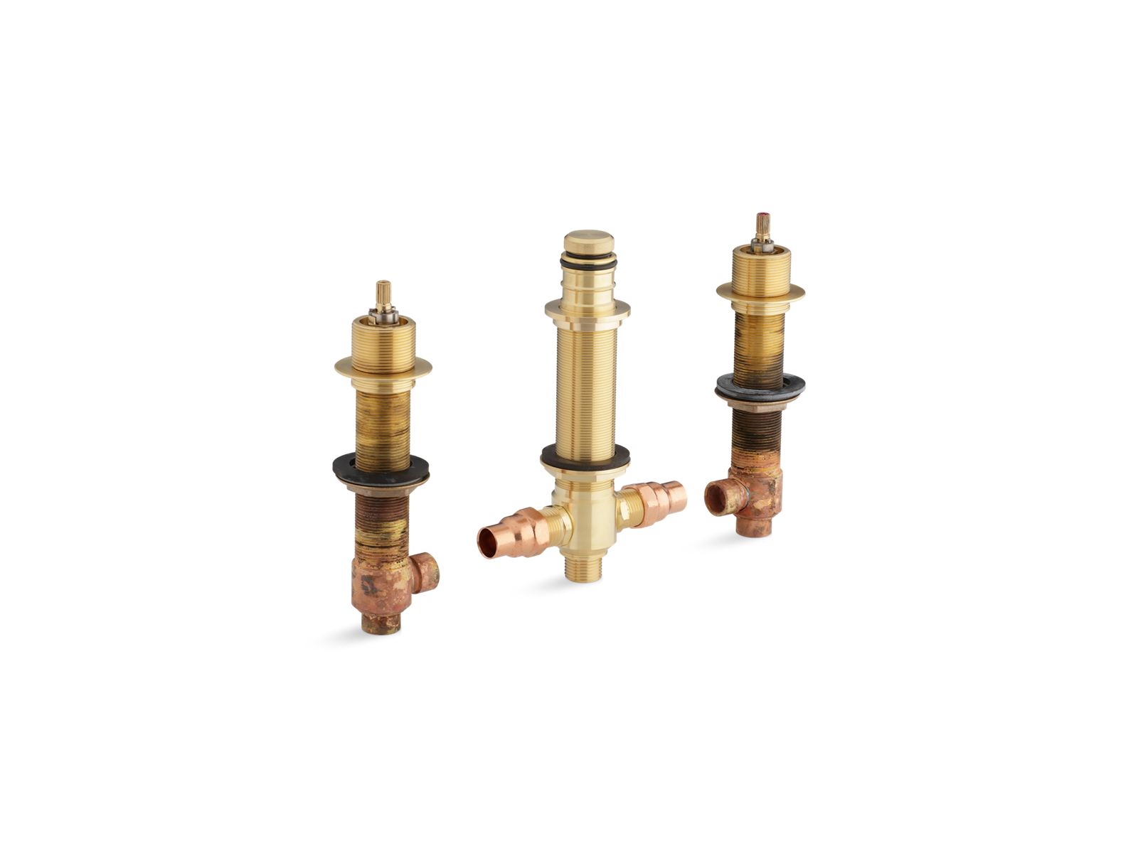 1/2" ceramic high-flow valve system with diverter for finished-deck or rim-mount installation only
