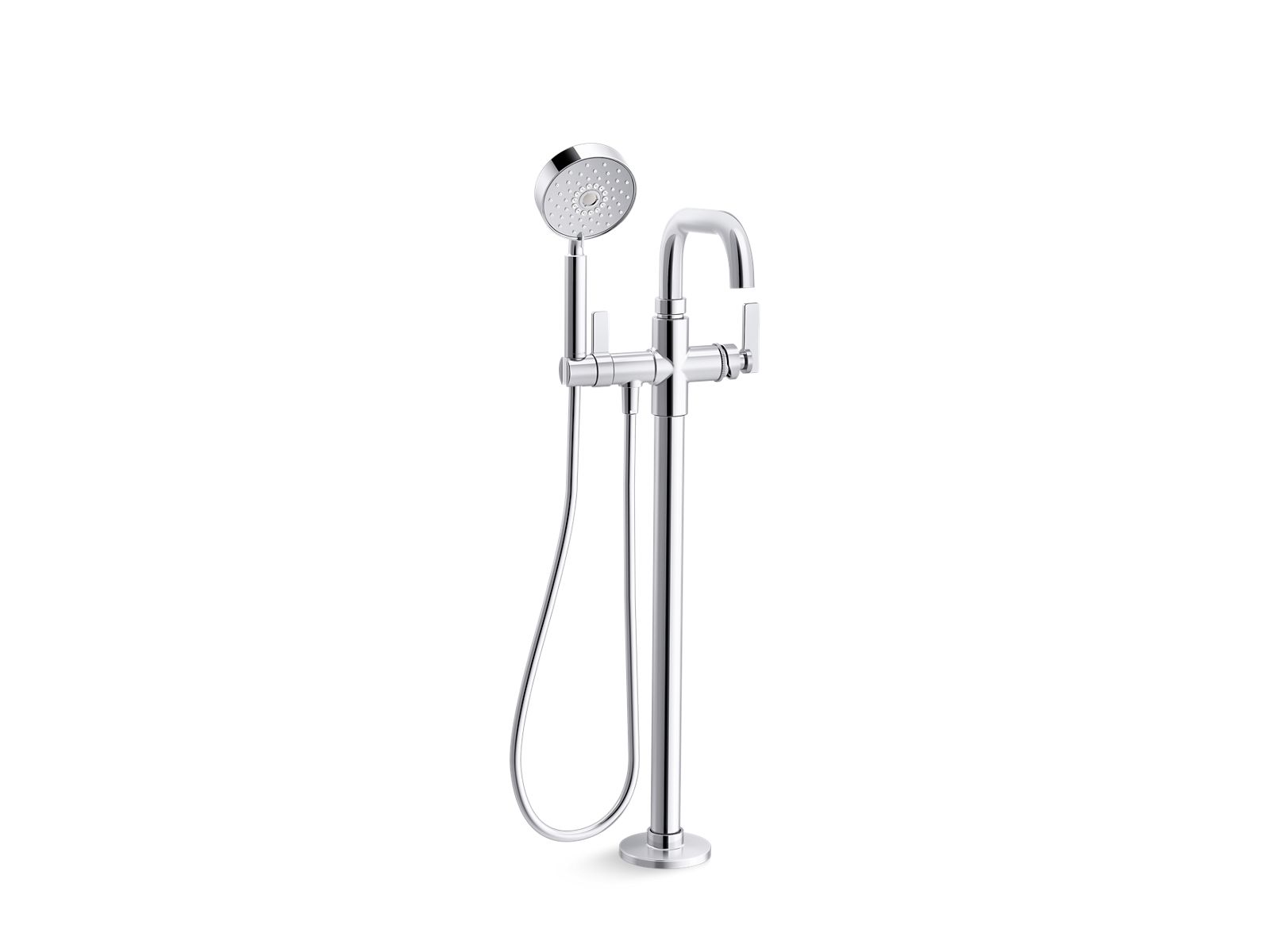 Castia™ by Studio McGee Floor-mount bath filler trim with handshower