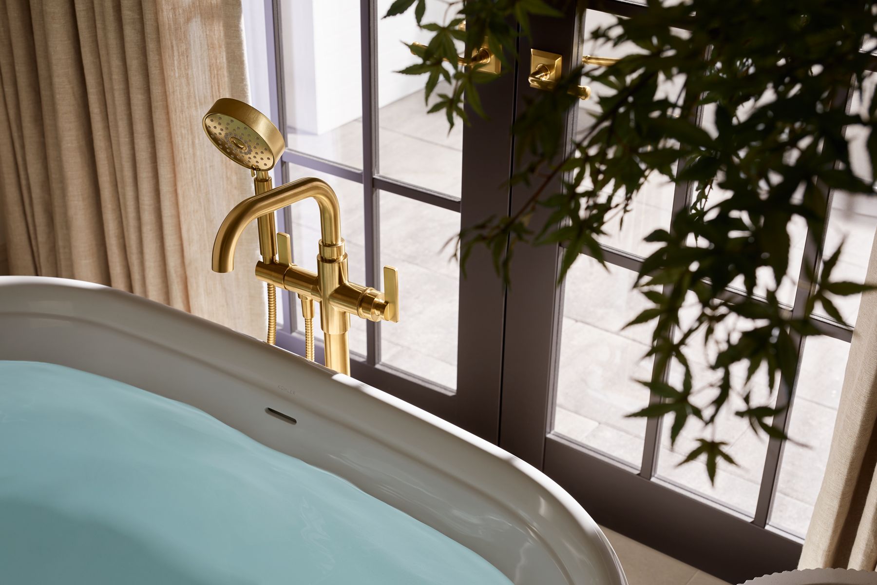 29839-castia-by-studio-mcgee-floor-mount-bath-filler-trim-with-handshower-9.jpg Castia™ by Studio McGee Floor-mount bath filler trim with handshower