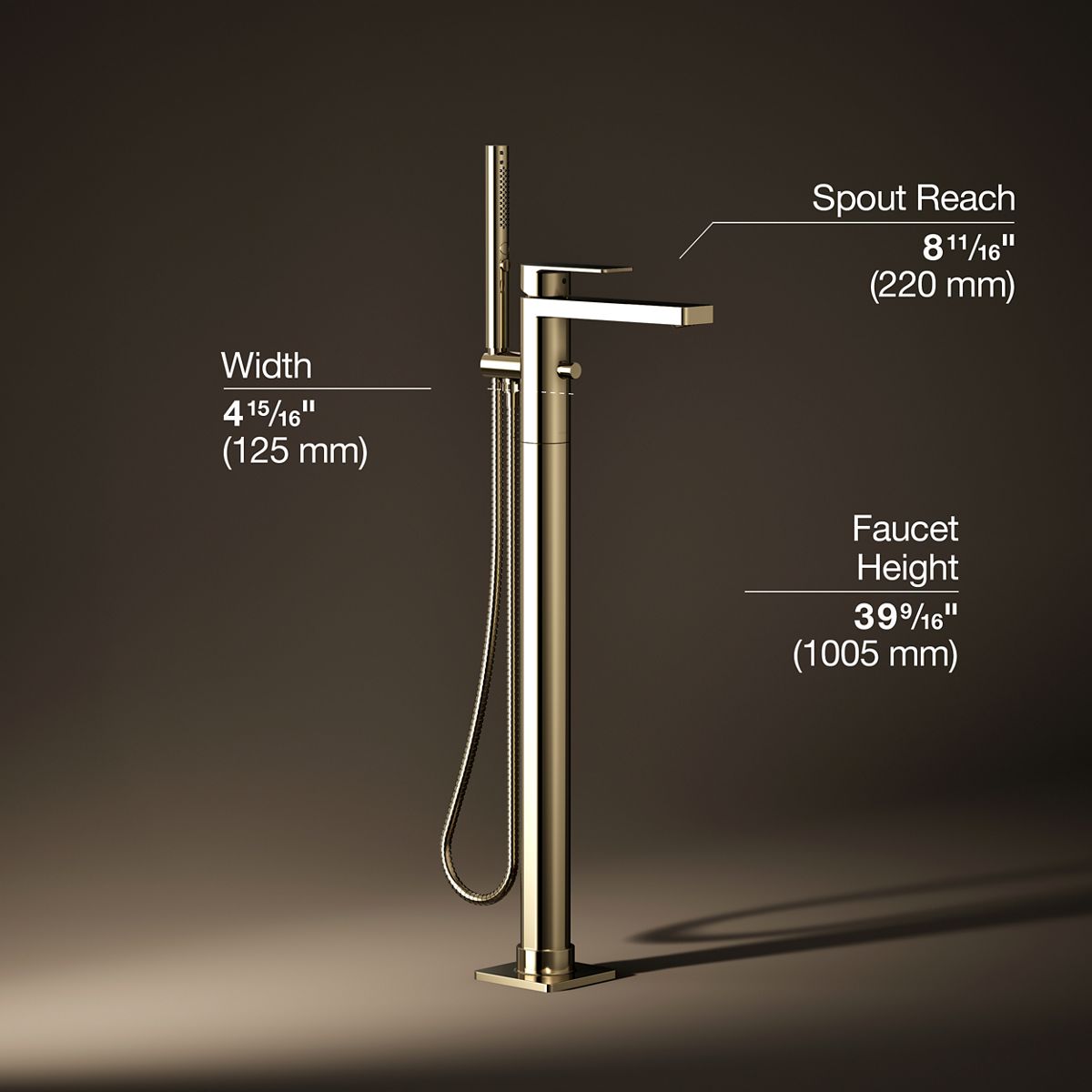 29864-parallel-floor-mount-bath-filler-trim-with-handshower-23.jpg Parallel® Floor-mount bath filler trim with handshower