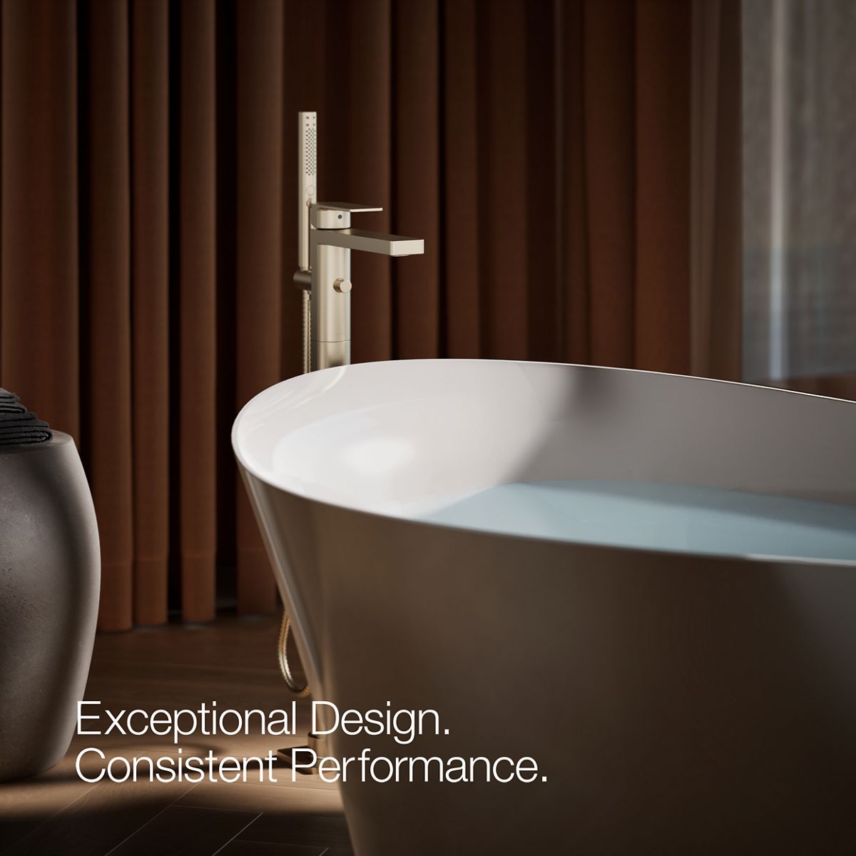 29864-parallel-floor-mount-bath-filler-trim-with-handshower-71.jpg Parallel® Floor-mount bath filler trim with handshower