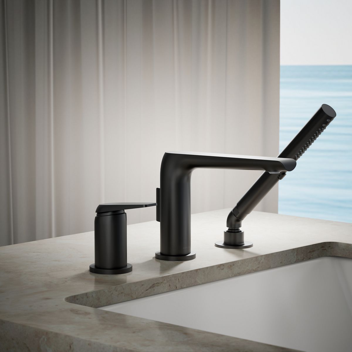 29920-avid-deck-mount-bath-faucet-with-handshower-7.jpg Avid® Deck-mount bath faucet with handshower