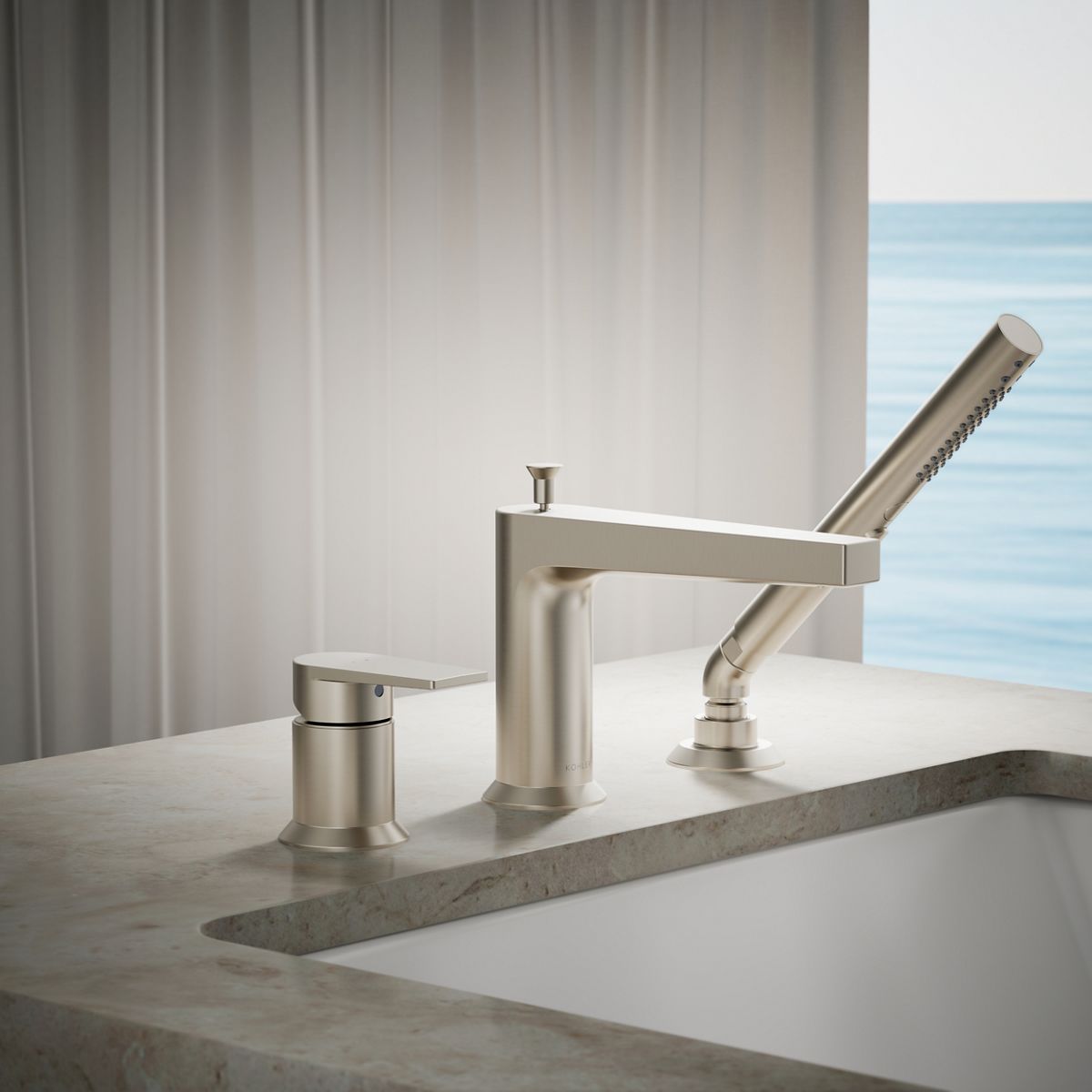 29926-taut-deck-mount-bath-faucet-with-handshower-6.jpg Taut® Deck-mount bath faucet with handshower