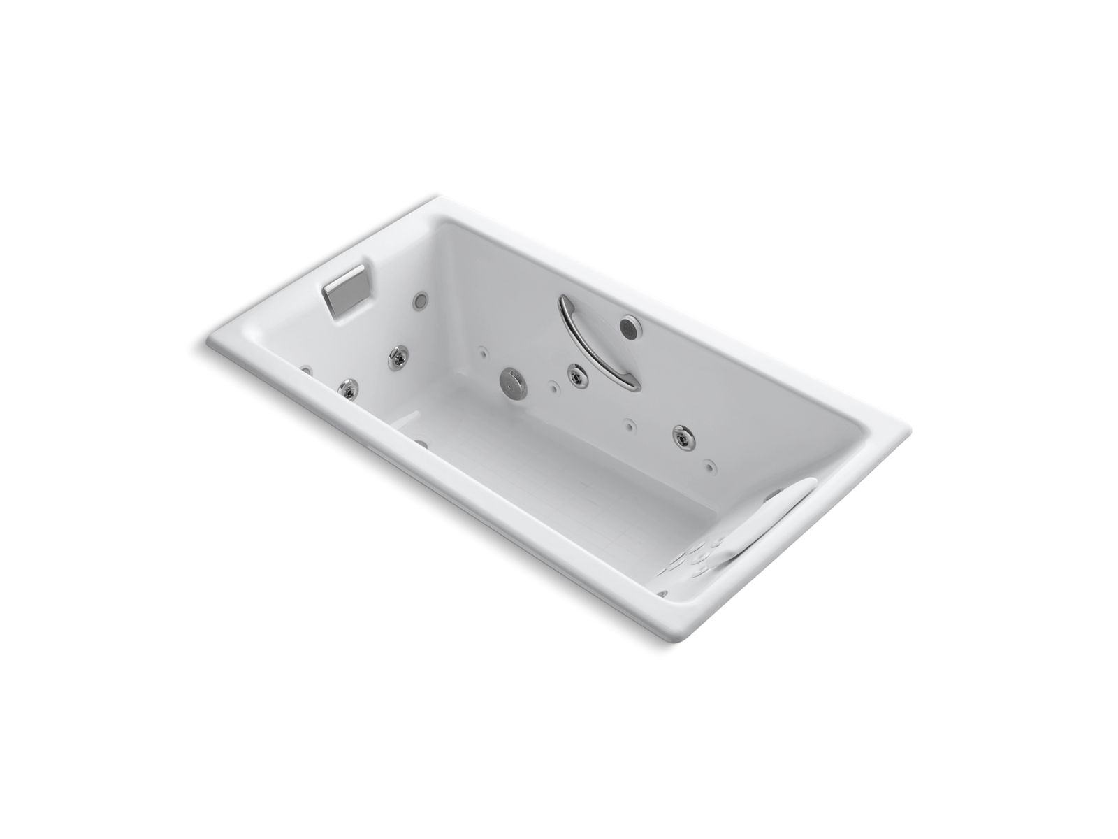 Tea-for-Two® 66" x 36" drop-in Effervescence whirlpool bath