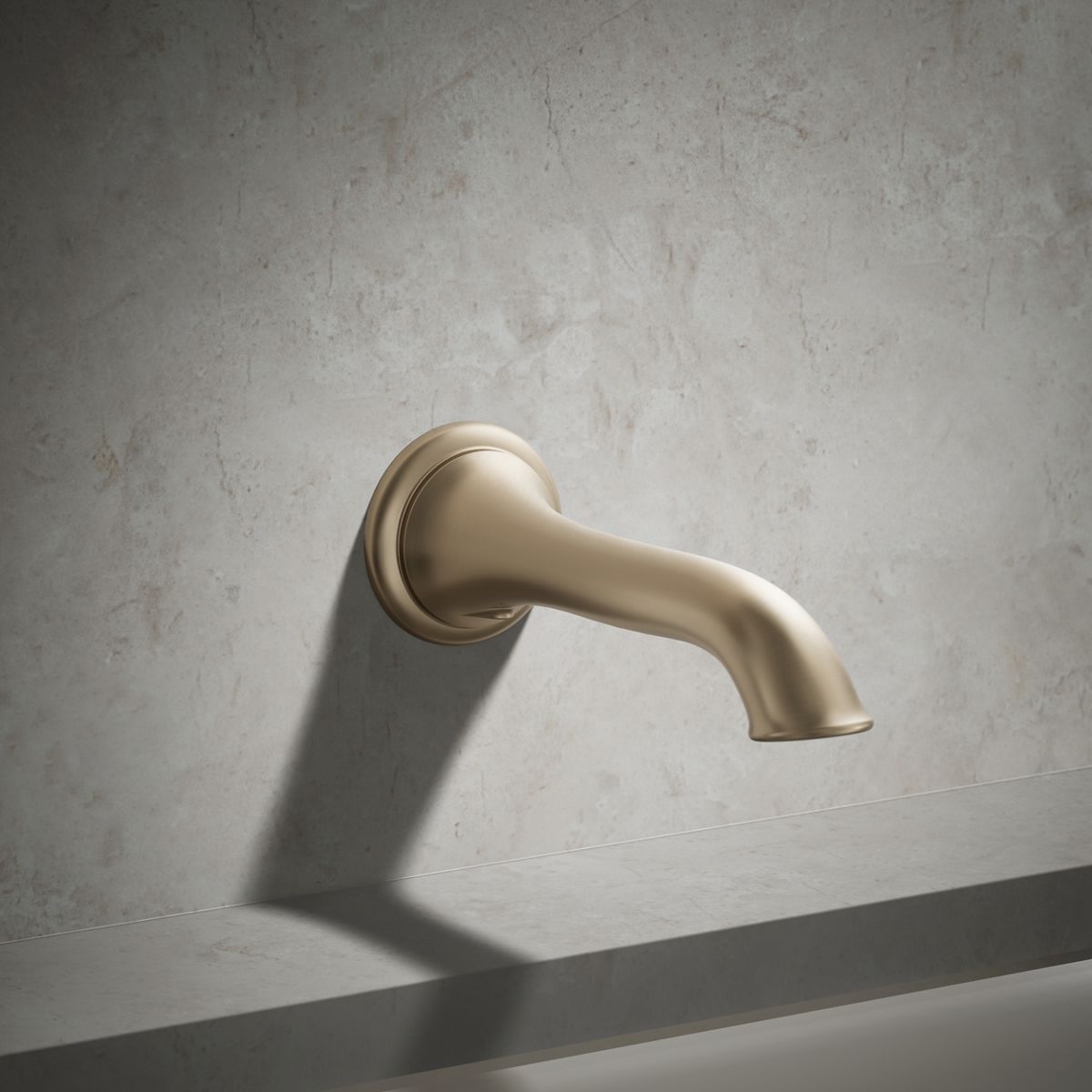 30114-artifacts-wall-mount-bath-spout-with-flare-design-14.jpg Artifacts® Wall-mount bath spout with flare design