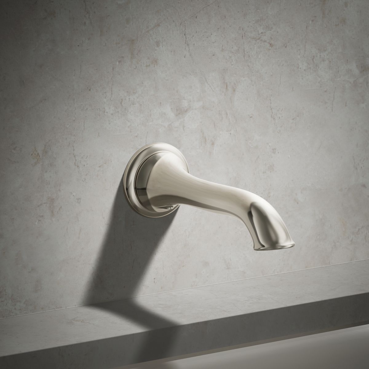30114-artifacts-wall-mount-bath-spout-with-flare-design-15.jpg Artifacts® Wall-mount bath spout with flare design