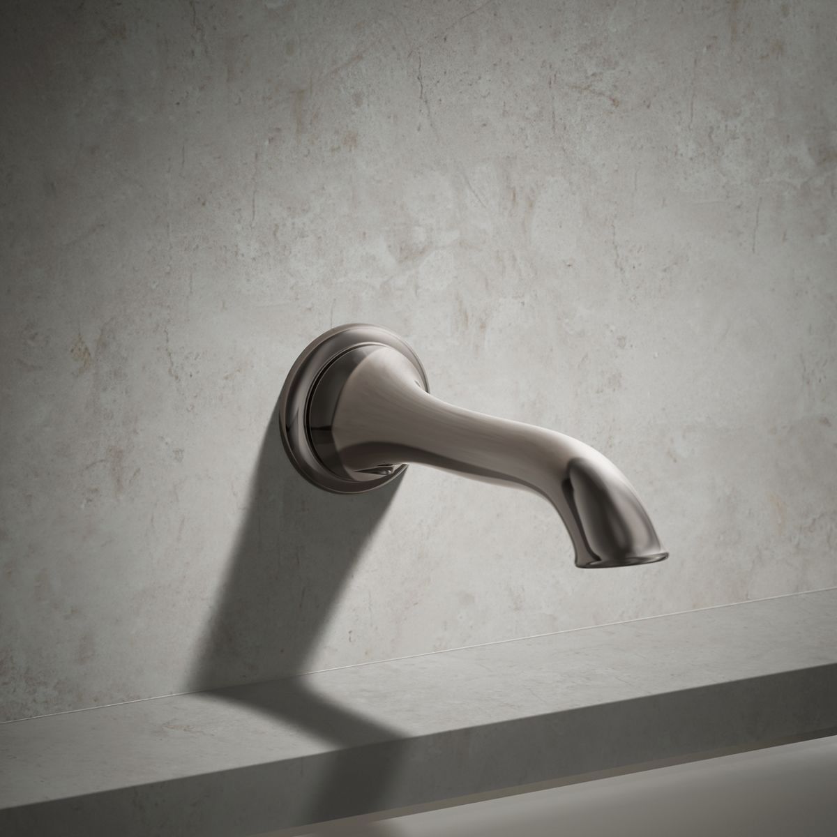 30114-artifacts-wall-mount-bath-spout-with-flare-design-17.jpg Artifacts® Wall-mount bath spout with flare design