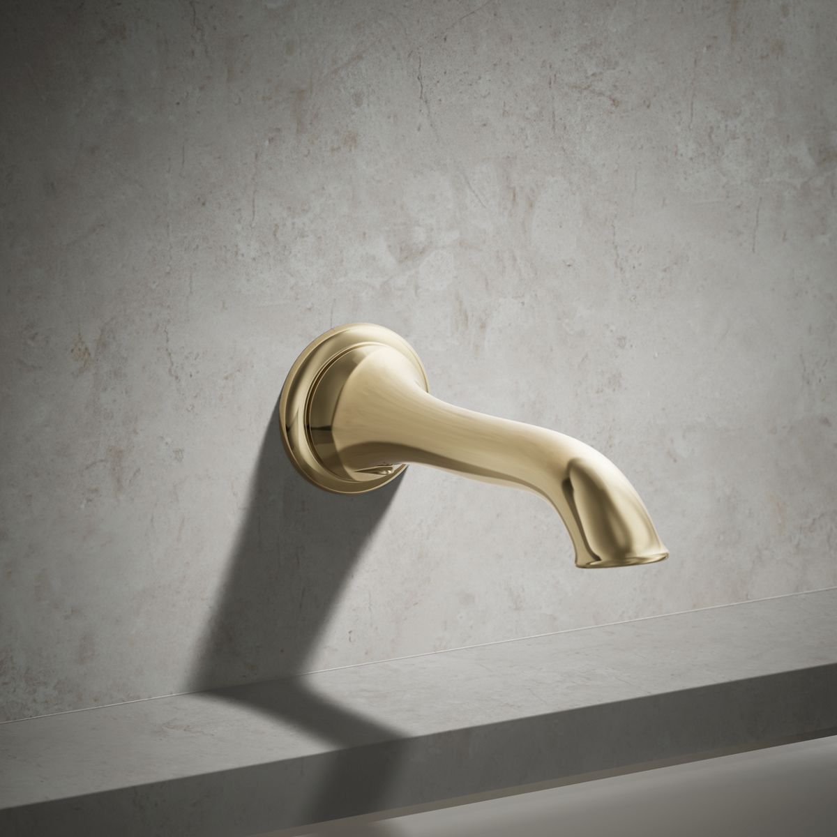 30114-artifacts-wall-mount-bath-spout-with-flare-design-18.jpg Artifacts® Wall-mount bath spout with flare design