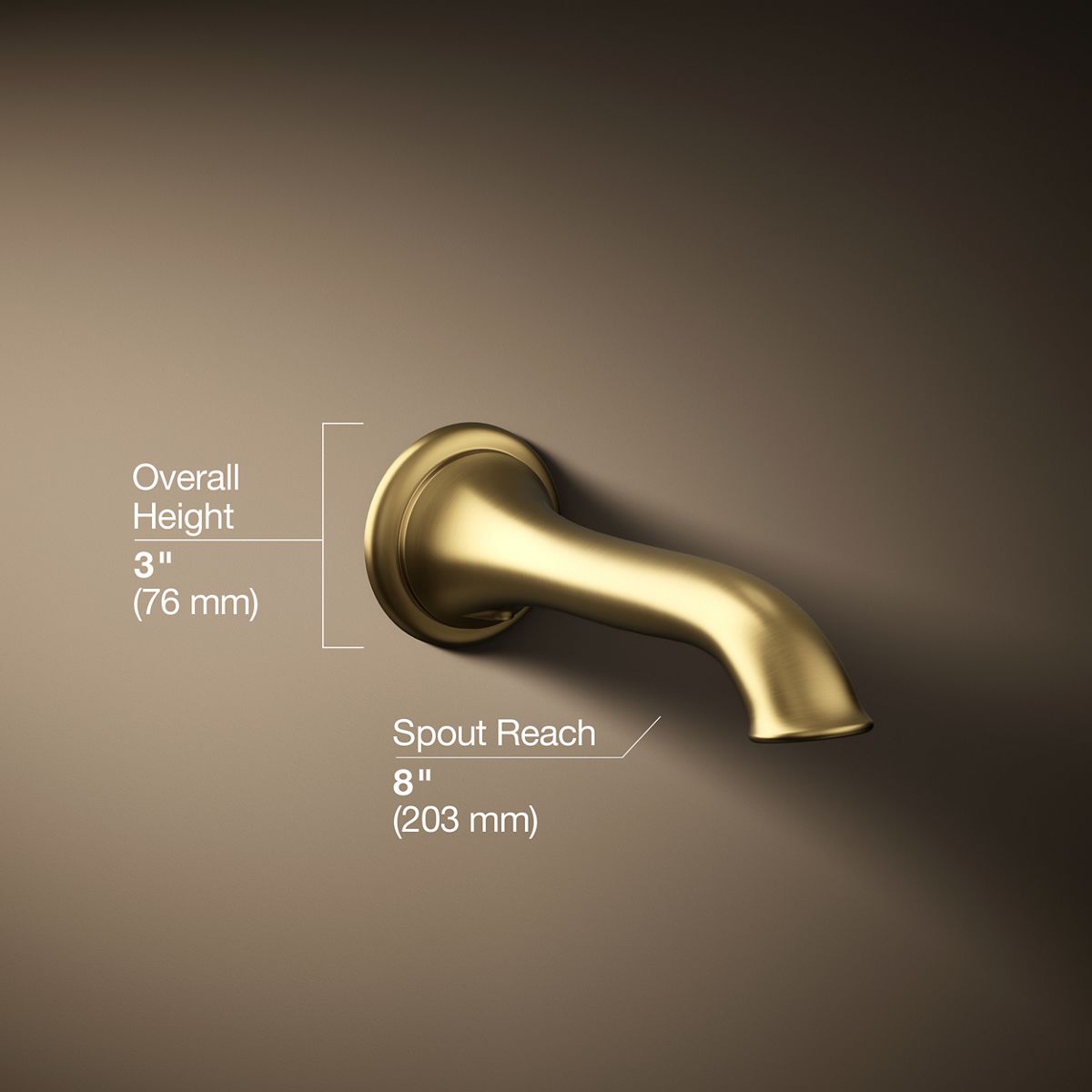 30114-artifacts-wall-mount-bath-spout-with-flare-design-20.jpg Artifacts® Wall-mount bath spout with flare design