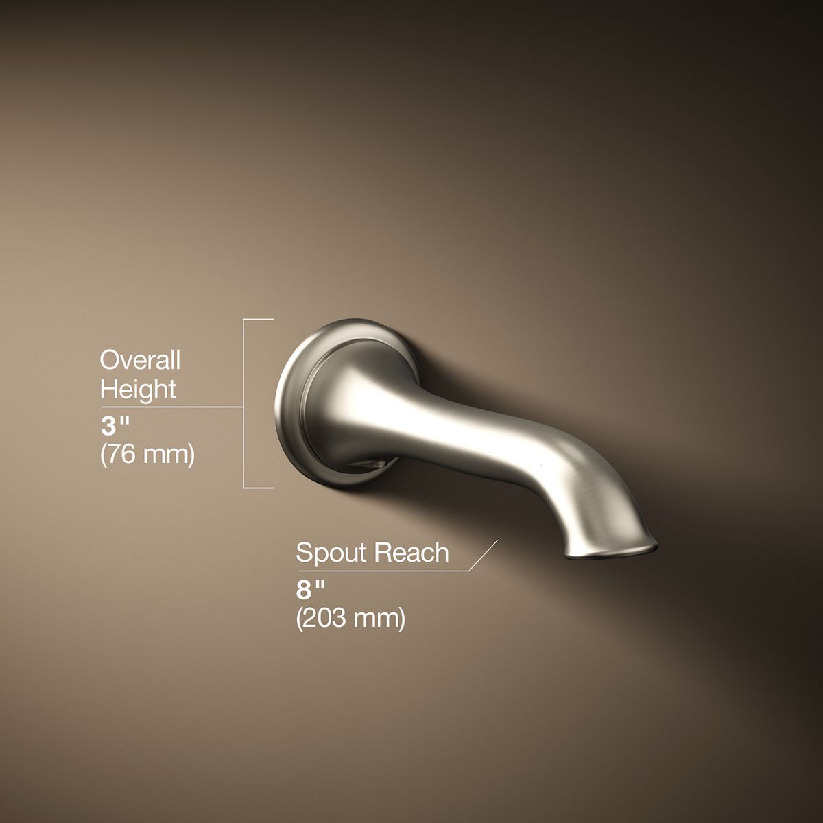 30114-artifacts-wall-mount-bath-spout-with-flare-design-21.jpg Artifacts® Wall-mount bath spout with flare design