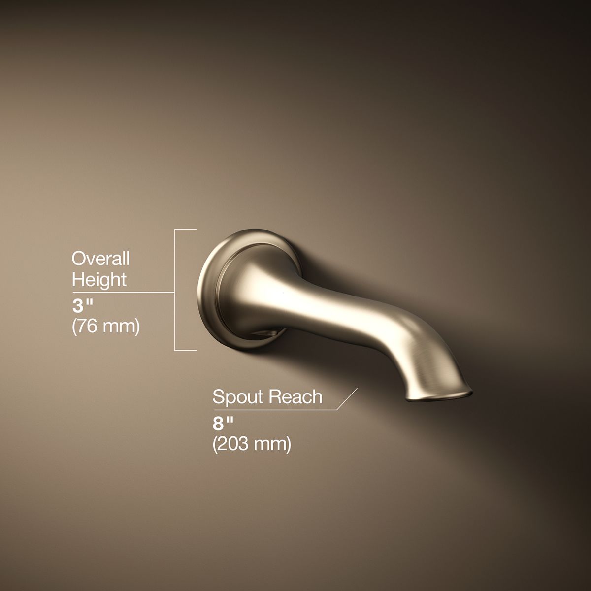 30114-artifacts-wall-mount-bath-spout-with-flare-design-22.jpg Artifacts® Wall-mount bath spout with flare design