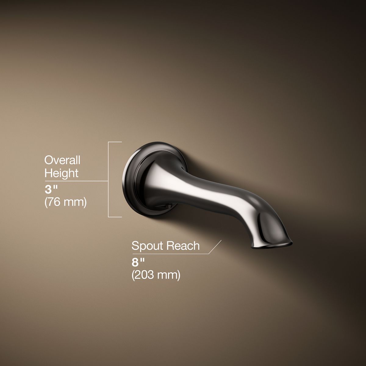 30114-artifacts-wall-mount-bath-spout-with-flare-design-25.jpg Artifacts® Wall-mount bath spout with flare design