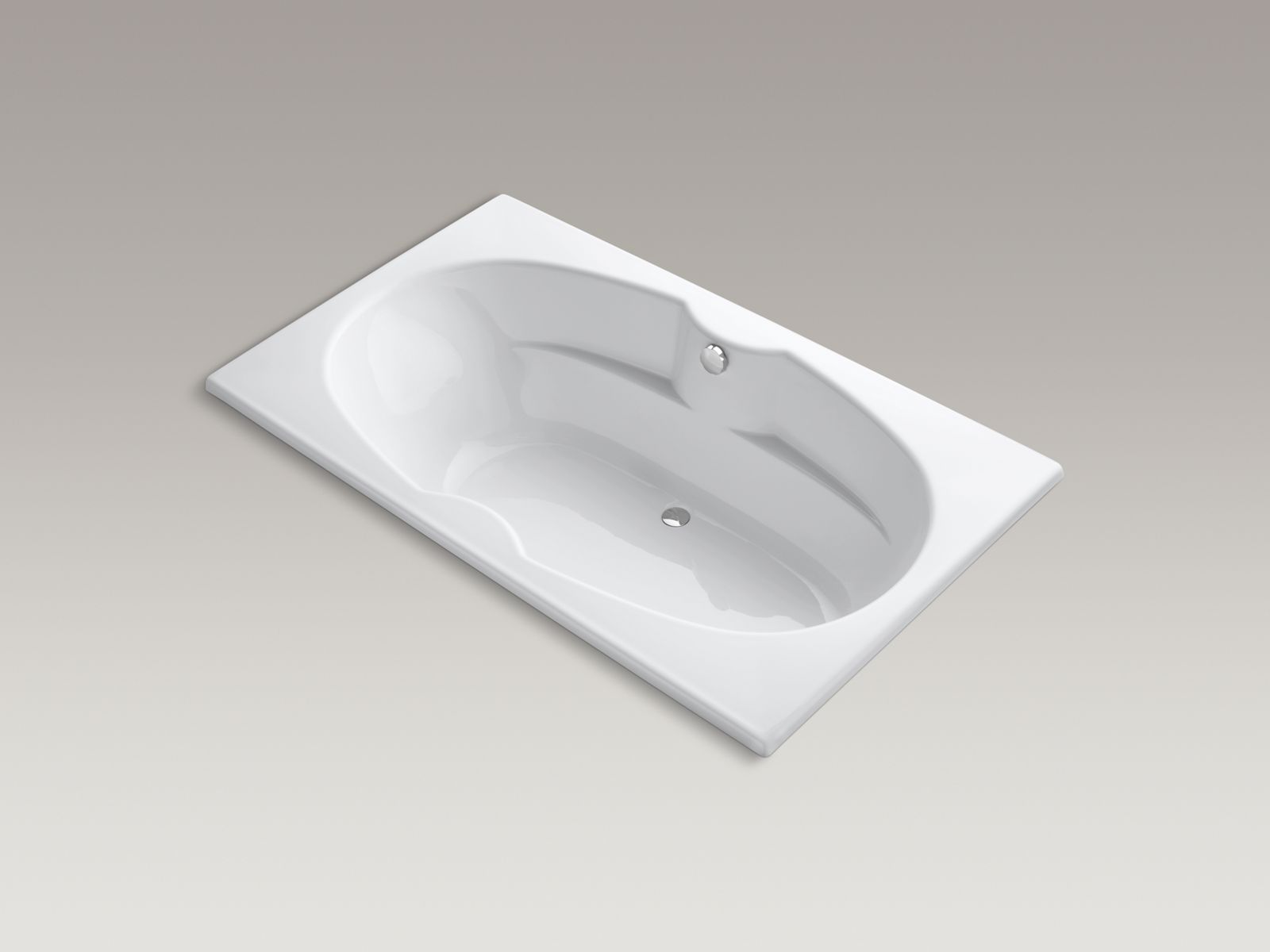 7242 72" x 42" drop-in bath with reversible drain