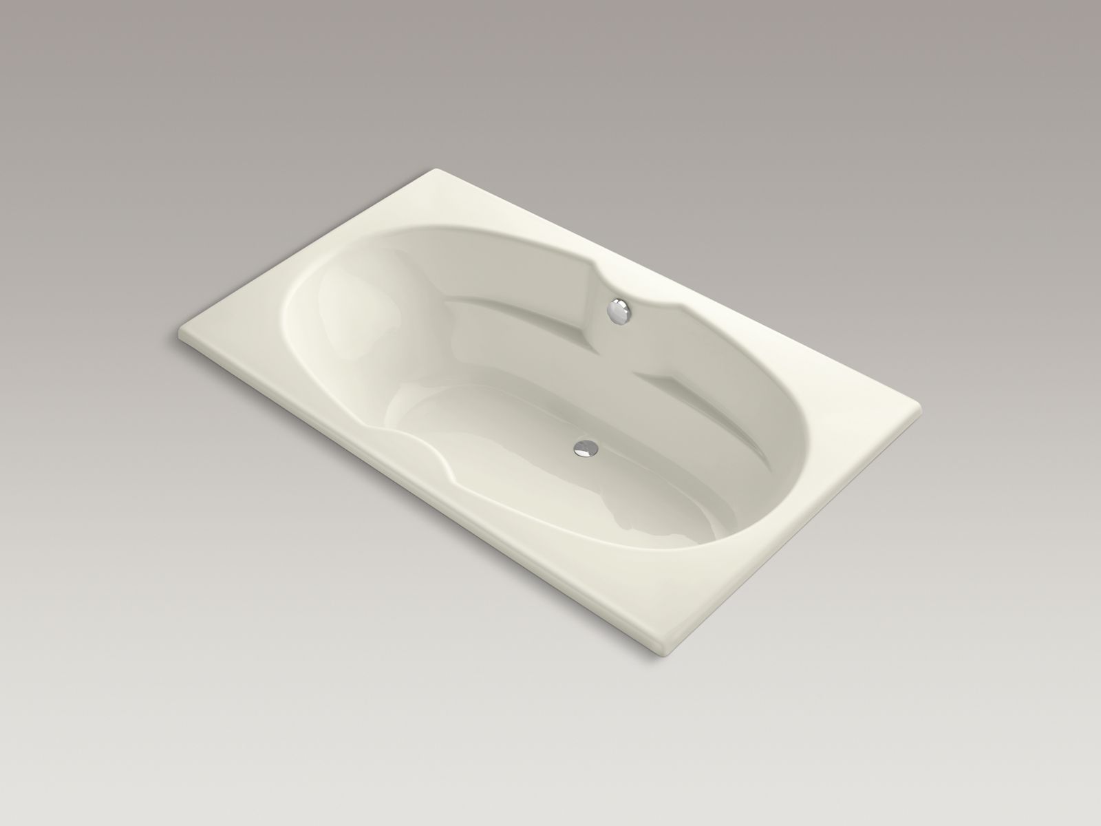 7242 72" x 42" drop-in bath with reversible drain