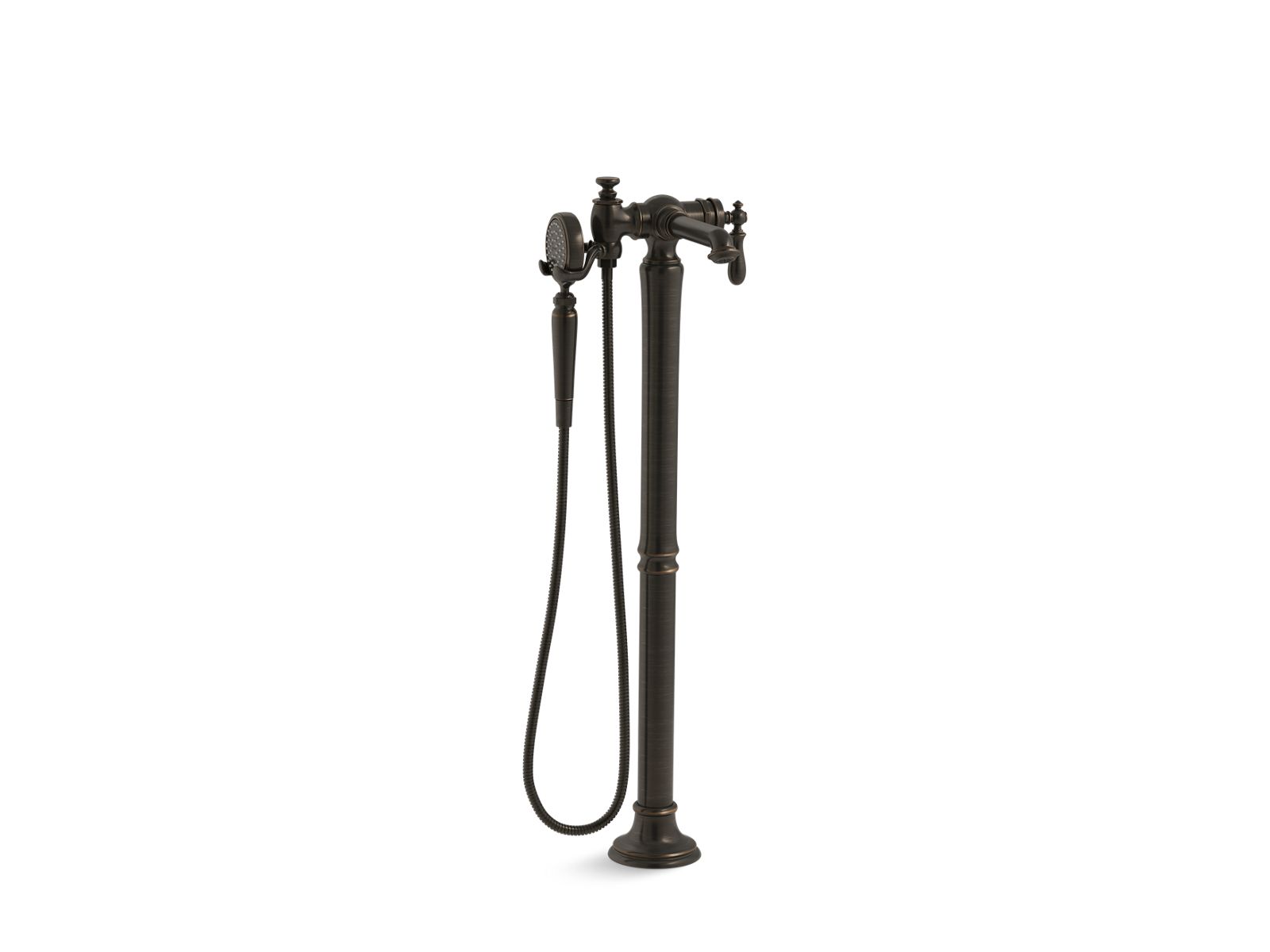 Artifacts® Floor-mount bath filler trim with handshower