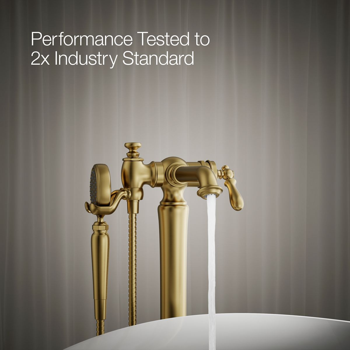 30342-artifacts-floor-mount-bath-filler-trim-with-handshower-28.jpg Artifacts® Floor-mount bath filler trim with handshower