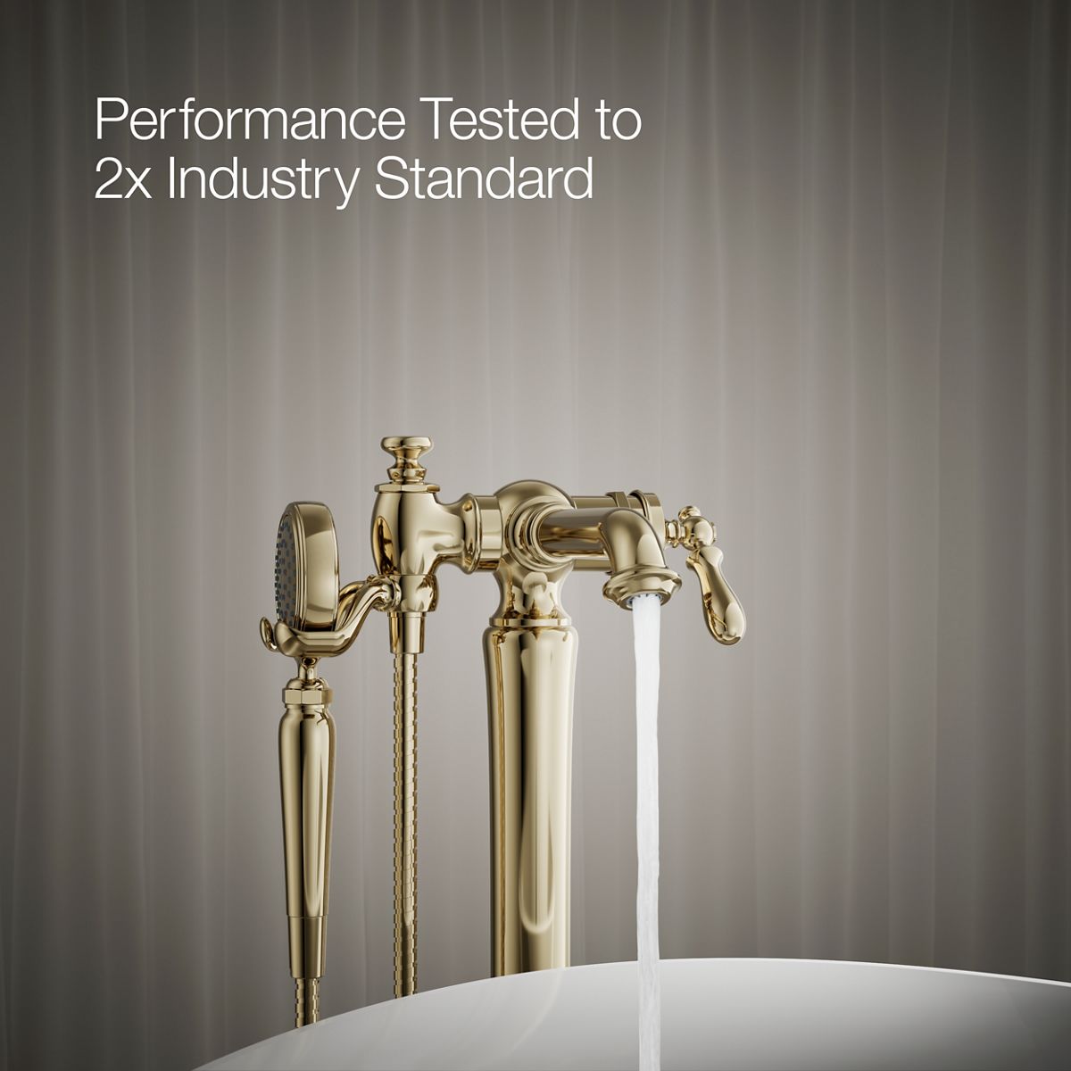 30342-artifacts-floor-mount-bath-filler-trim-with-handshower-33.jpg Artifacts® Floor-mount bath filler trim with handshower