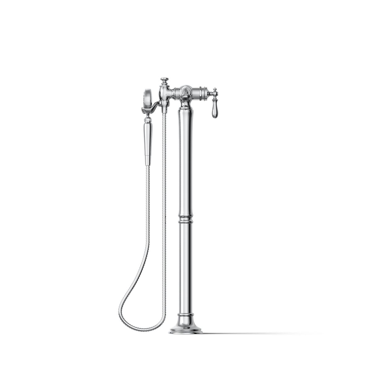 30342-artifacts-floor-mount-bath-filler-trim-with-handshower-43.jpg Artifacts® Floor-mount bath filler trim with handshower
