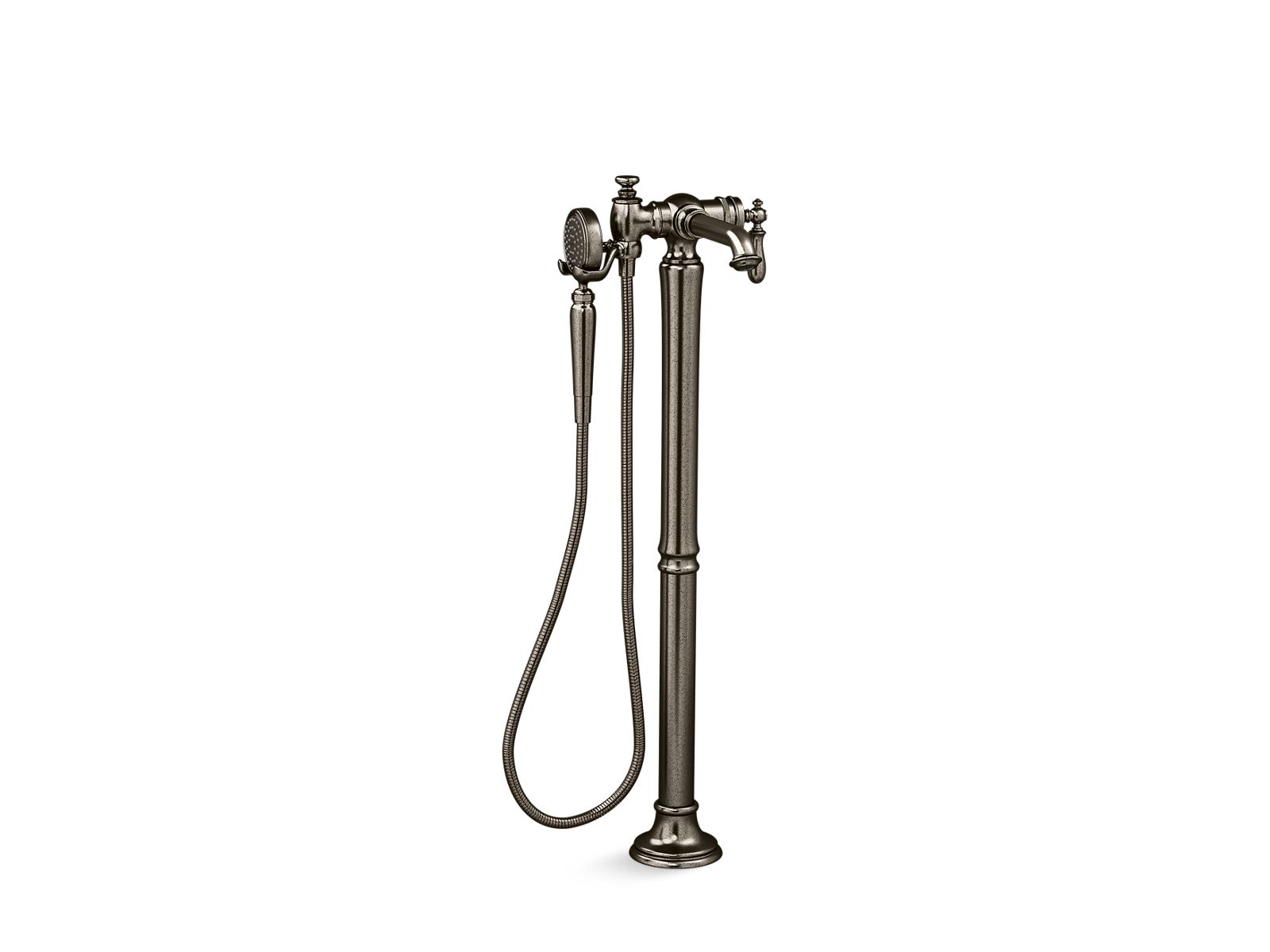 30342-artifacts-floor-mount-bath-filler-trim-with-handshower-7.jpg Artifacts® Floor-mount bath filler trim with handshower
