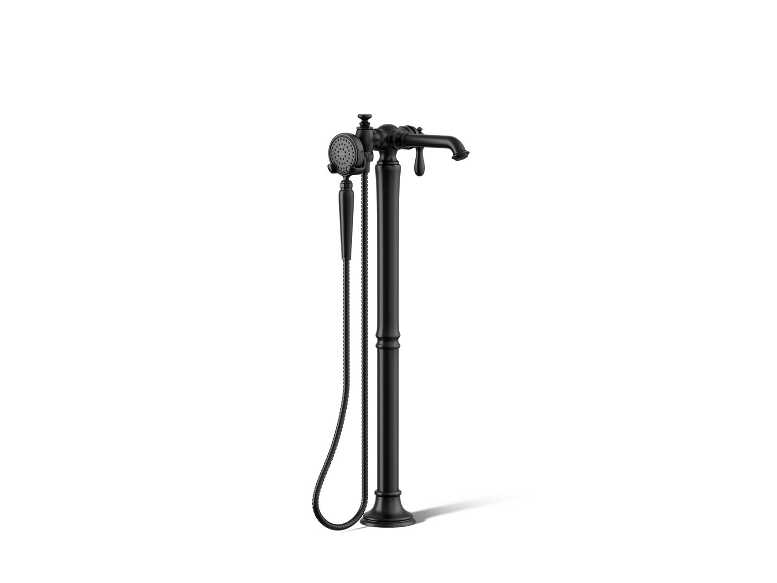 30342-artifacts-floor-mount-bath-filler-trim-with-handshower-8.jpg Artifacts® Floor-mount bath filler trim with handshower