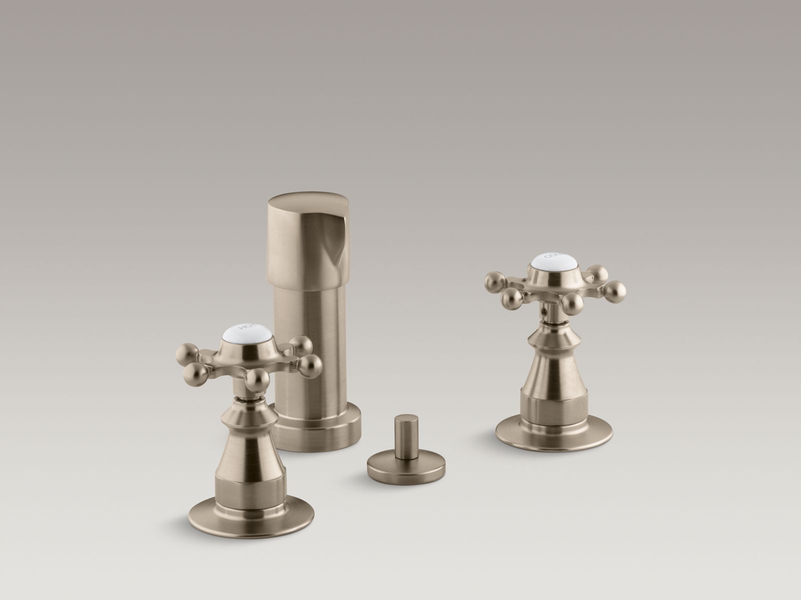 30502-antique-vertical-spray-bidet-faucet-with-six-prong-handles-3.jpg Antique Vertical spray bidet faucet with six-prong handles