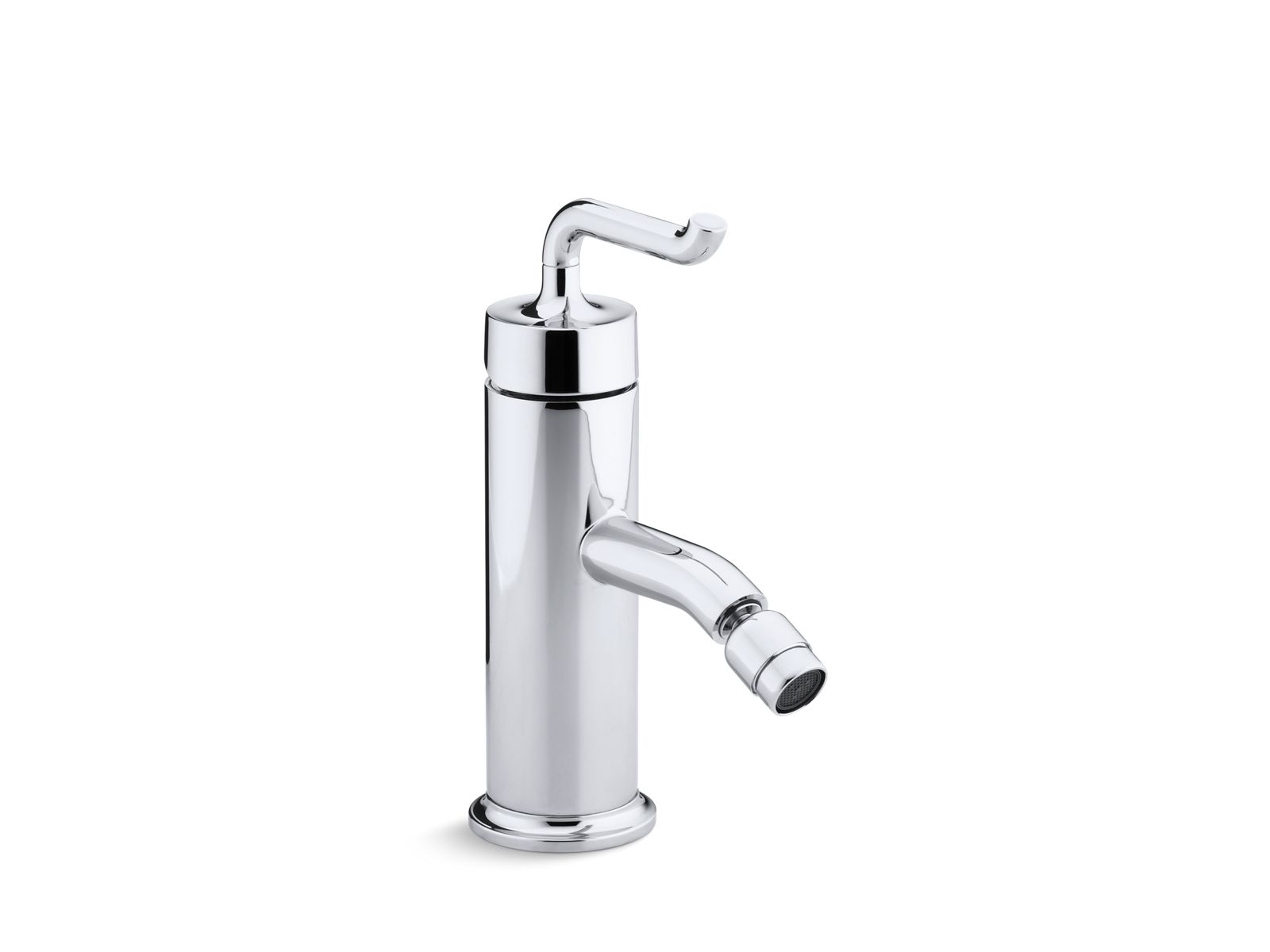 Purist® horizontal swivel spray aerator bidet faucet with smile design handle