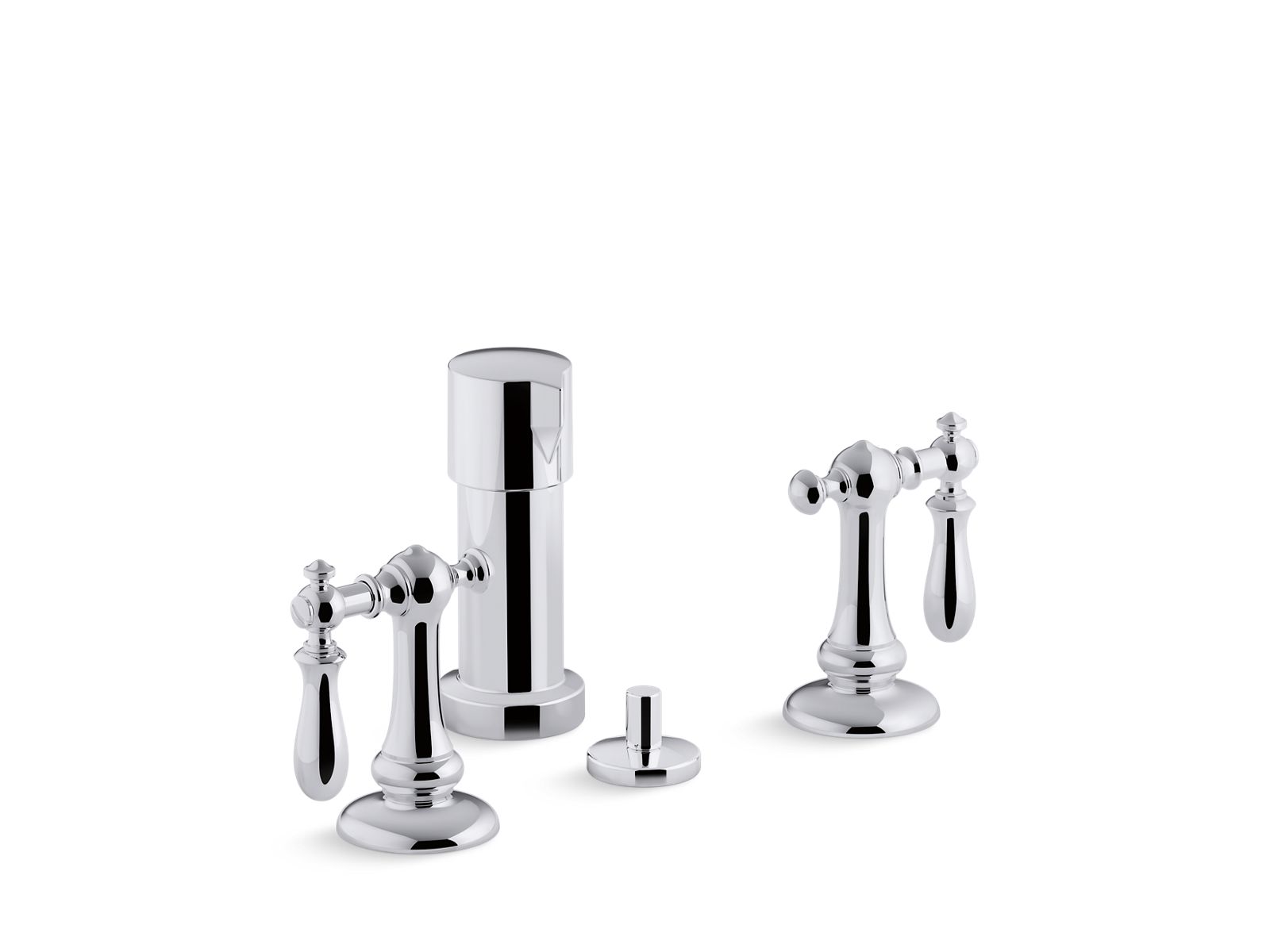 Artifacts® Widespread bidet faucet with swing lever handles