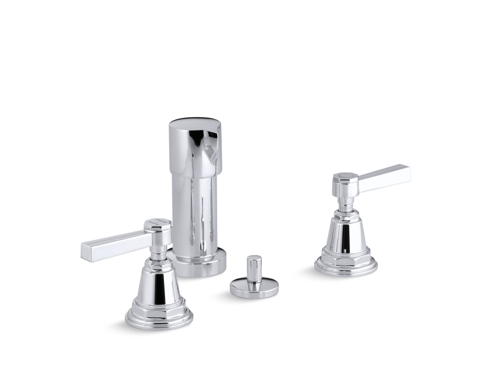Pinstripe® Vertical spray bidet faucet with lever handles