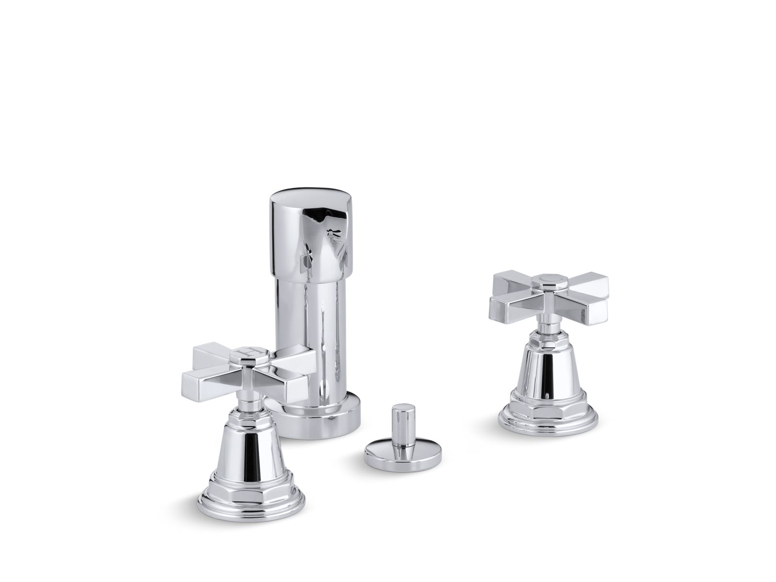 Pinstripe® Pure Vertical spray bidet faucet with cross handles