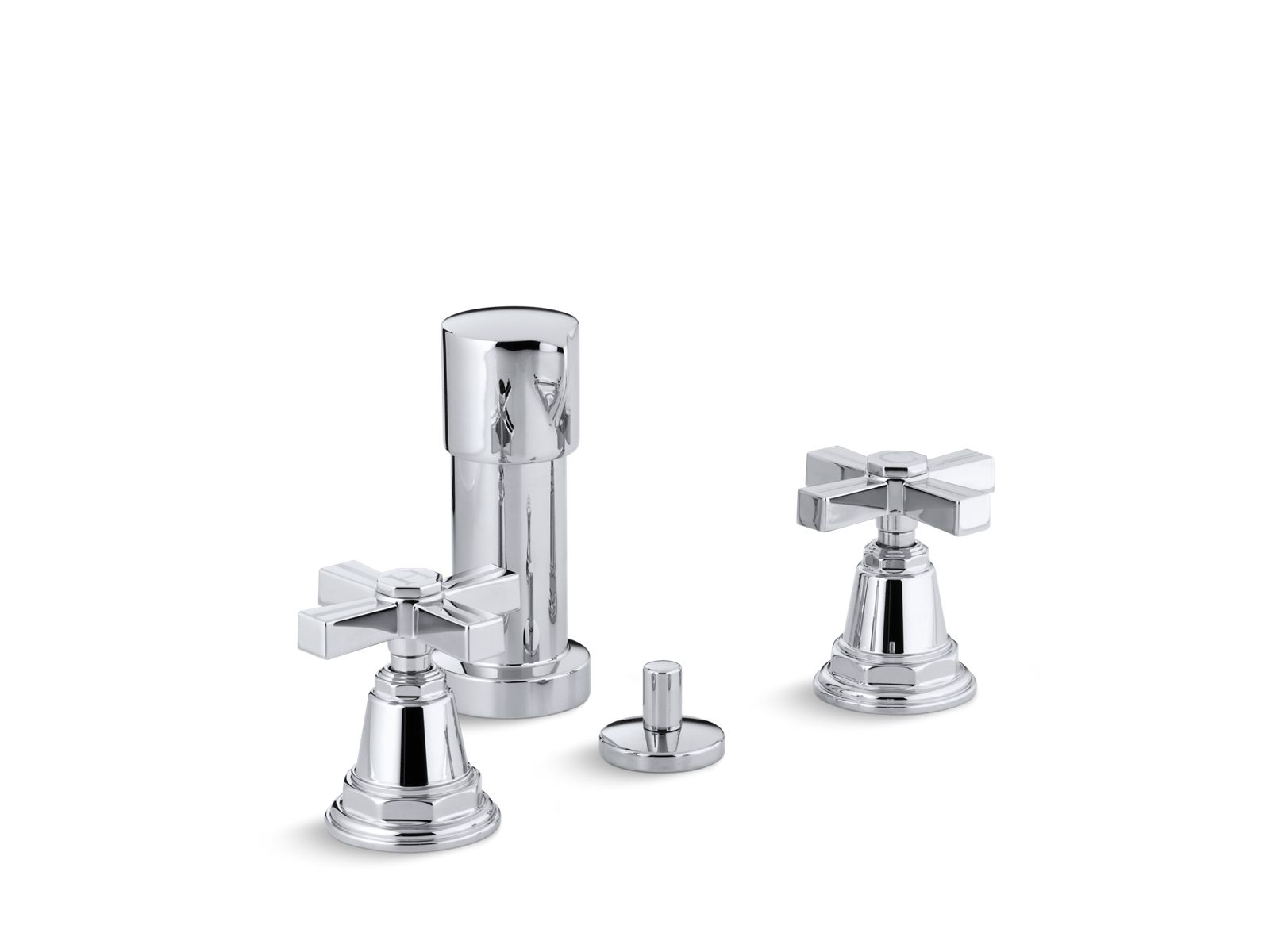 Pinstripe® Vertical spray bidet faucet with cross handles