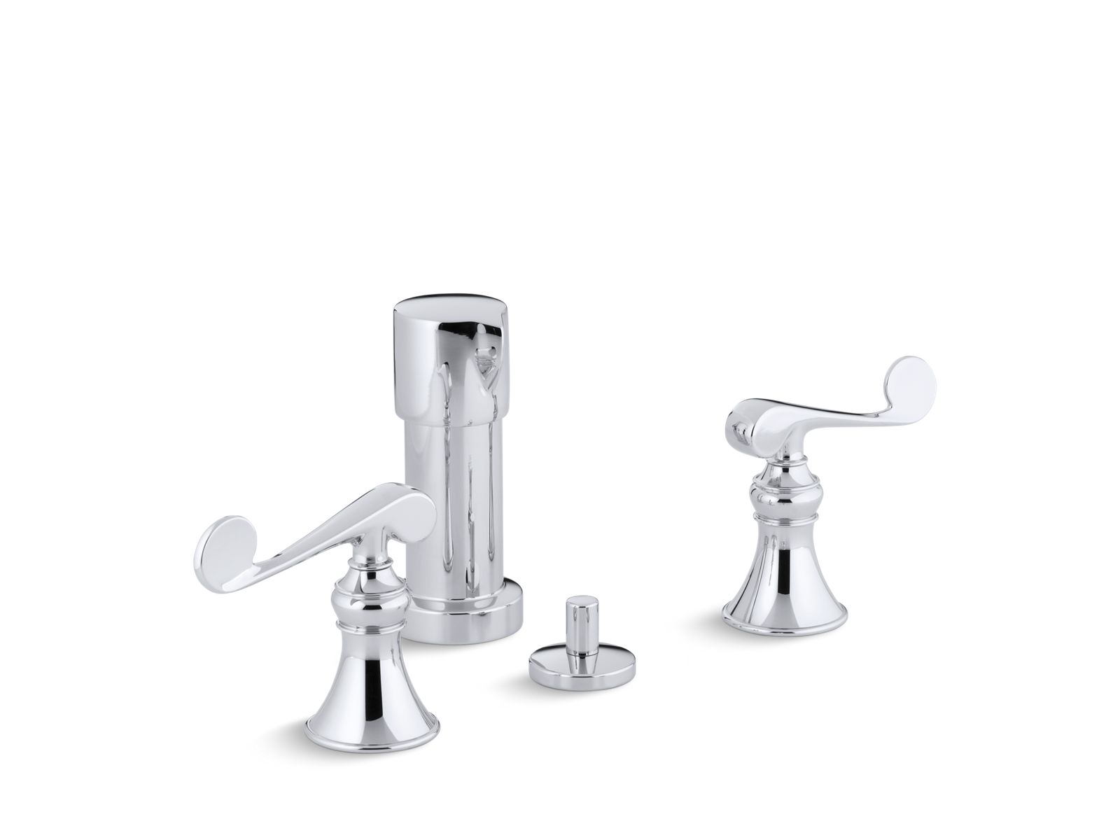 Revival® Vertical spray bidet faucet with scroll lever handles