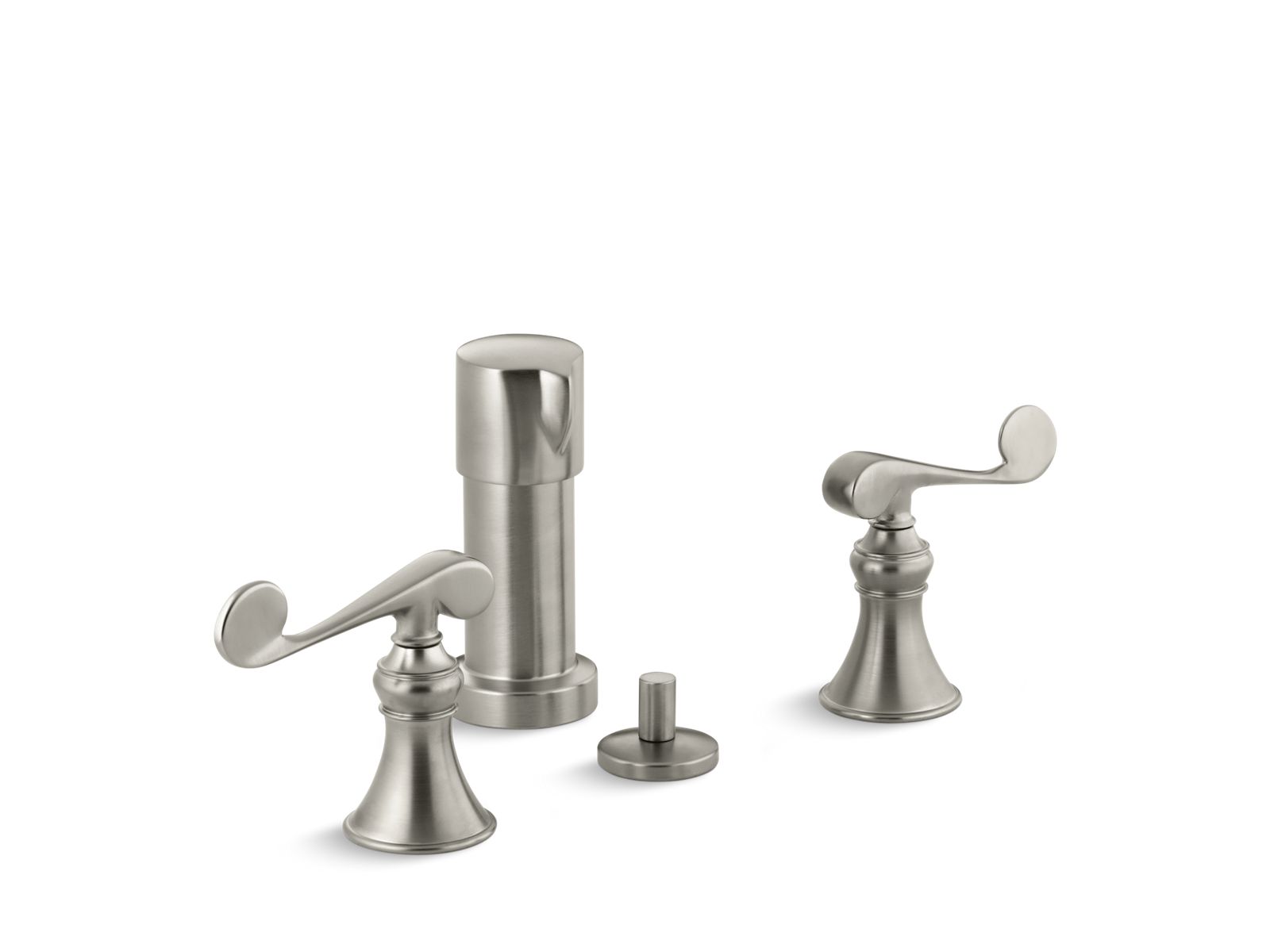 Revival® Vertical spray bidet faucet with scroll lever handles