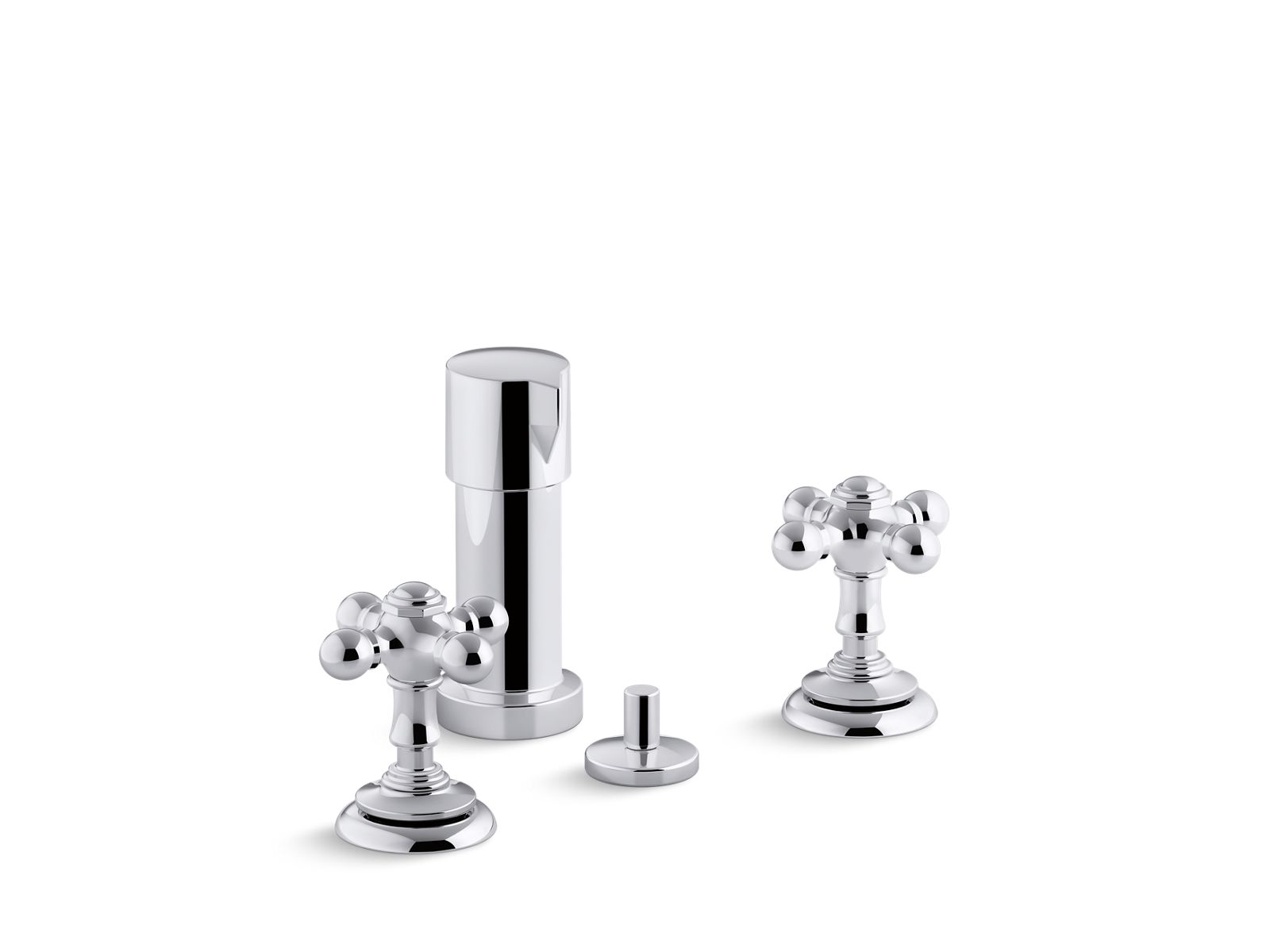 Artifacts® Widespread bidet faucet with cross handles