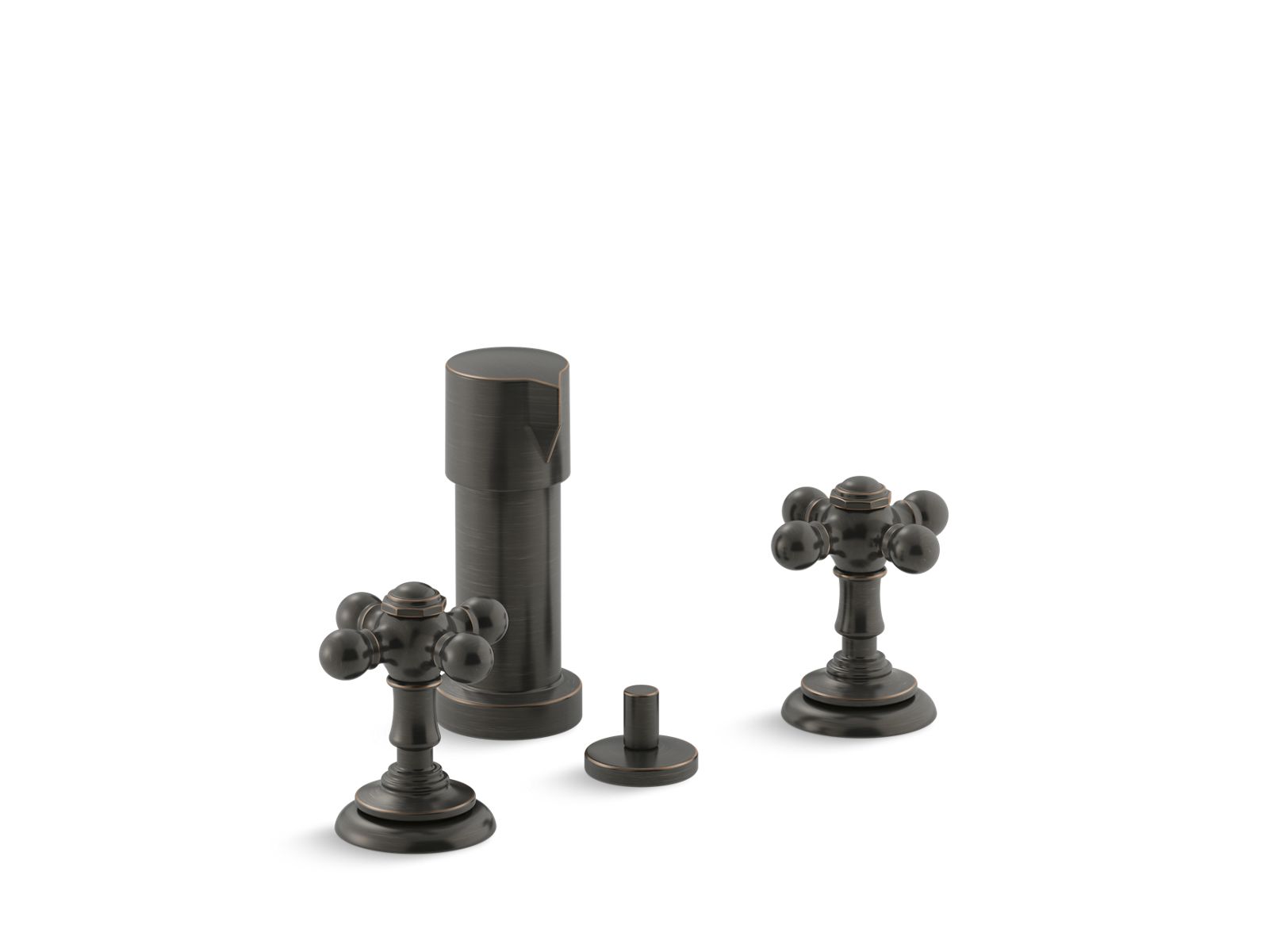Artifacts® Widespread bidet faucet with cross handles