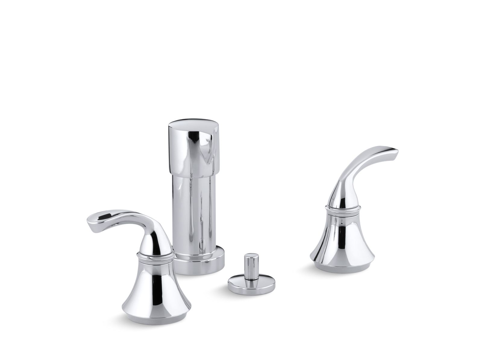 Forté® Vertical spray bidet faucet with sculpted lever handles