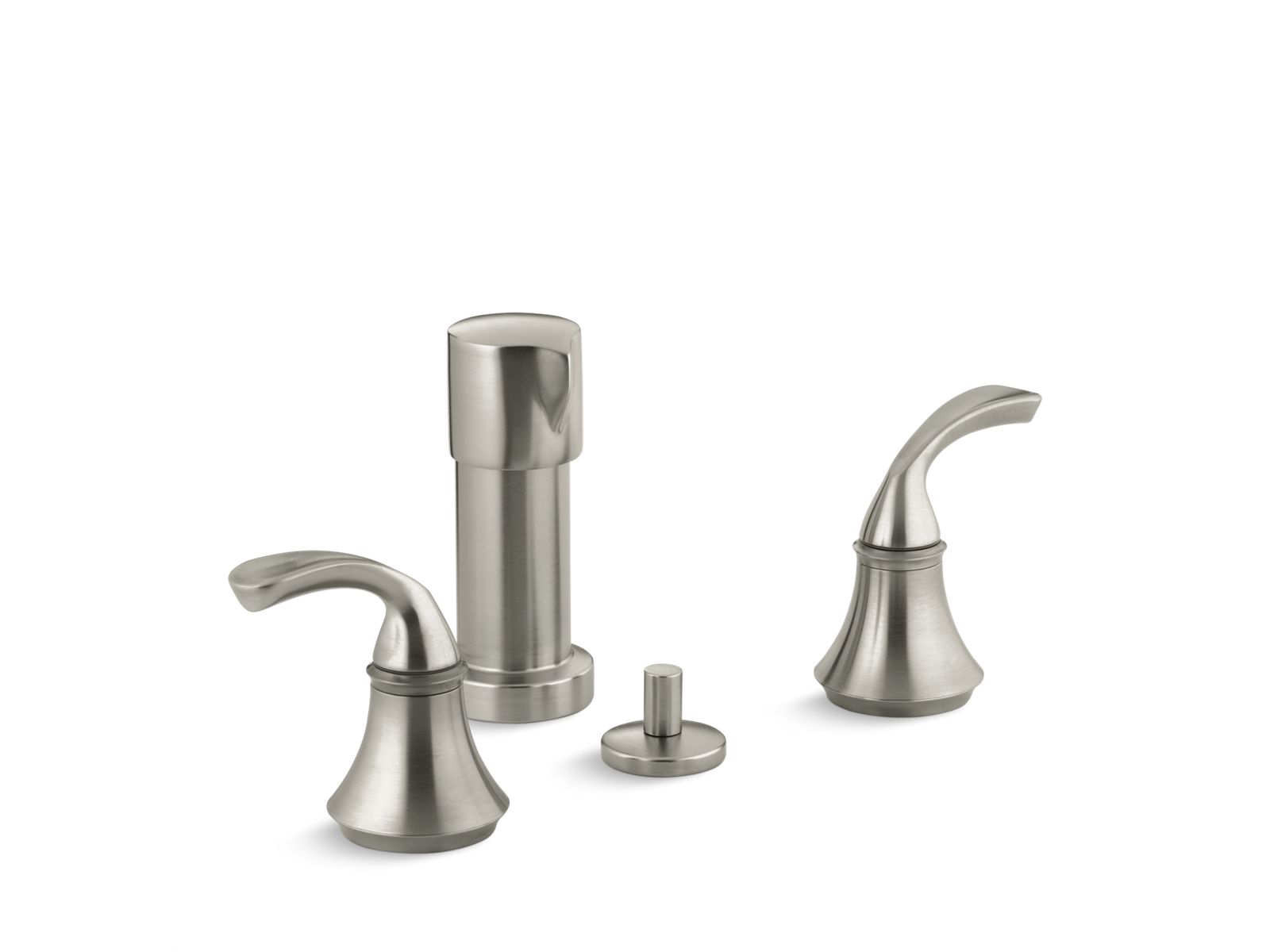 Forté® Vertical spray bidet faucet with sculpted lever handles