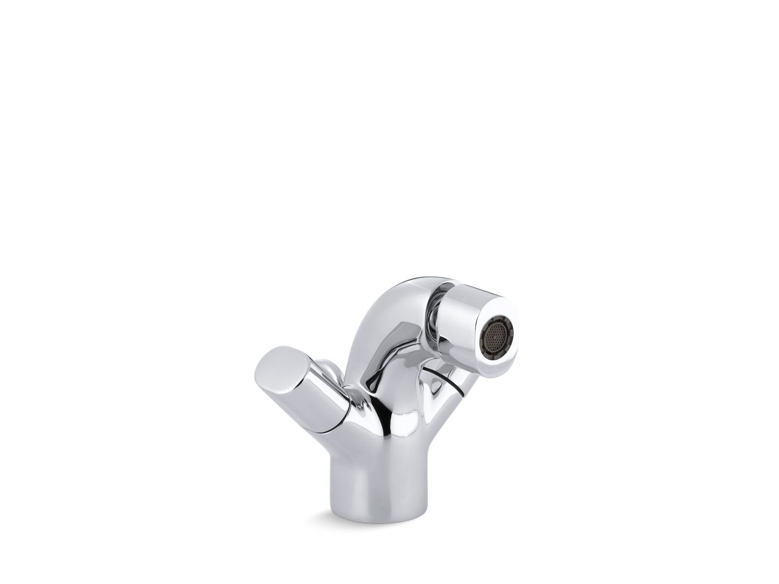 Oblo™ Horizontal swivel spray aerator bidet faucet with oval handles