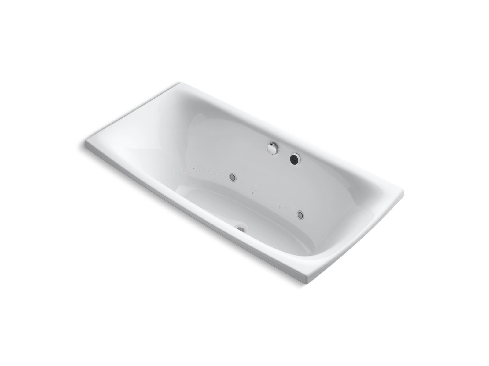 Escale® 71-5/8" x 35-5/8" drop-in BubbleMassage™ air bath with chromatherapy