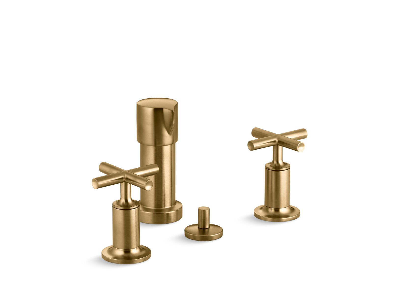 Purist® Vertical spray bidet faucet with cross handles
