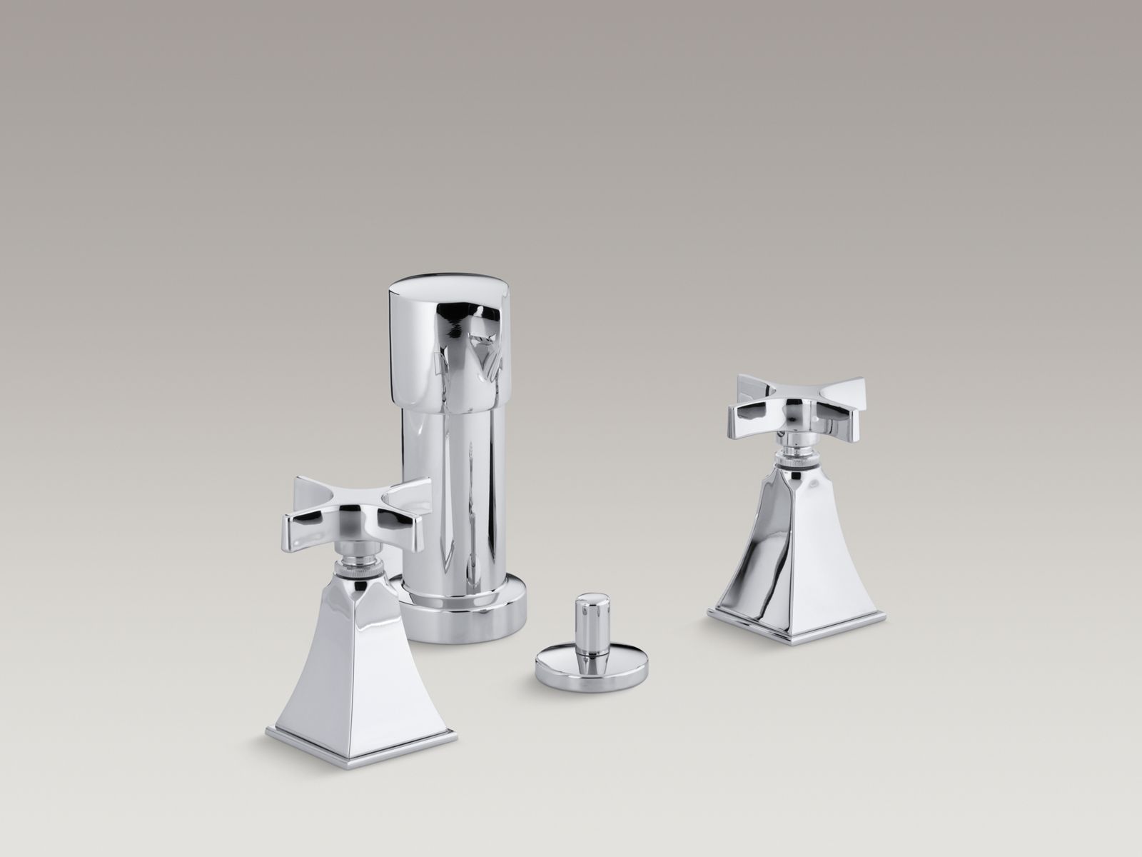 Memoirs(R) Stately vertical spray bidet faucet with cross handles