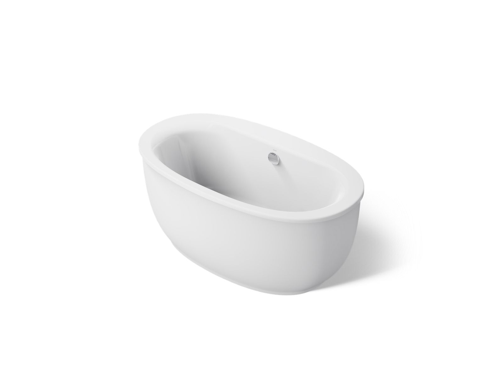 Sunstruck® 60" x 34" freestanding bath with fluted shroud