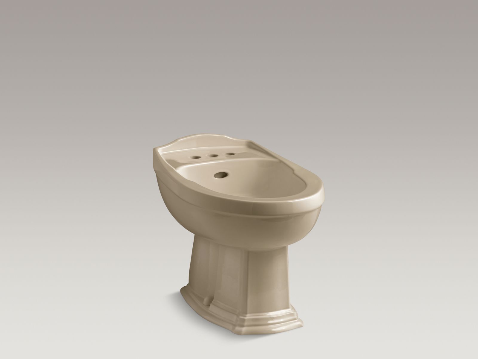 Portrait(R) horizontal spray bidet with 3 faucet holes